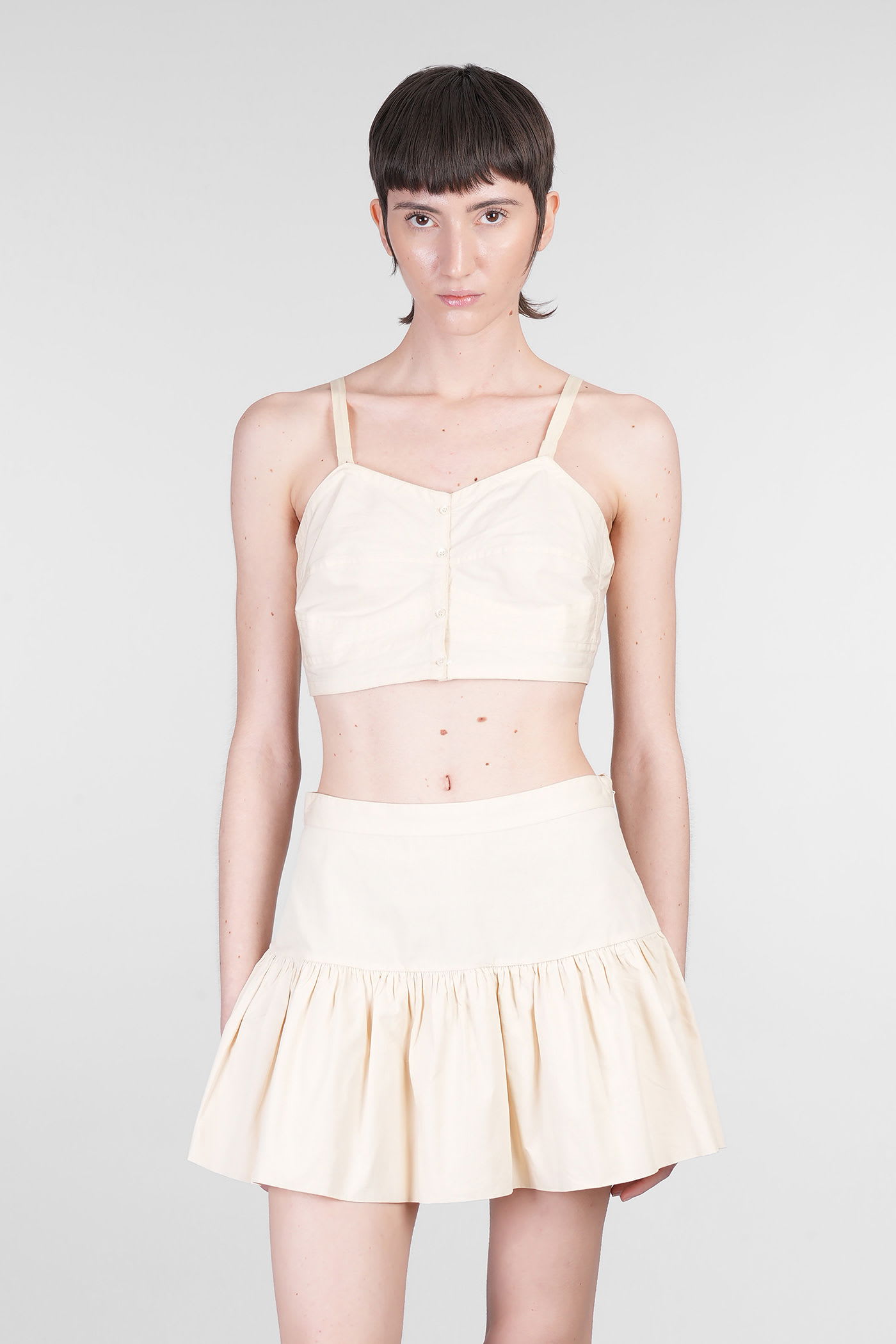 Pam Topwear In Beige Cotton