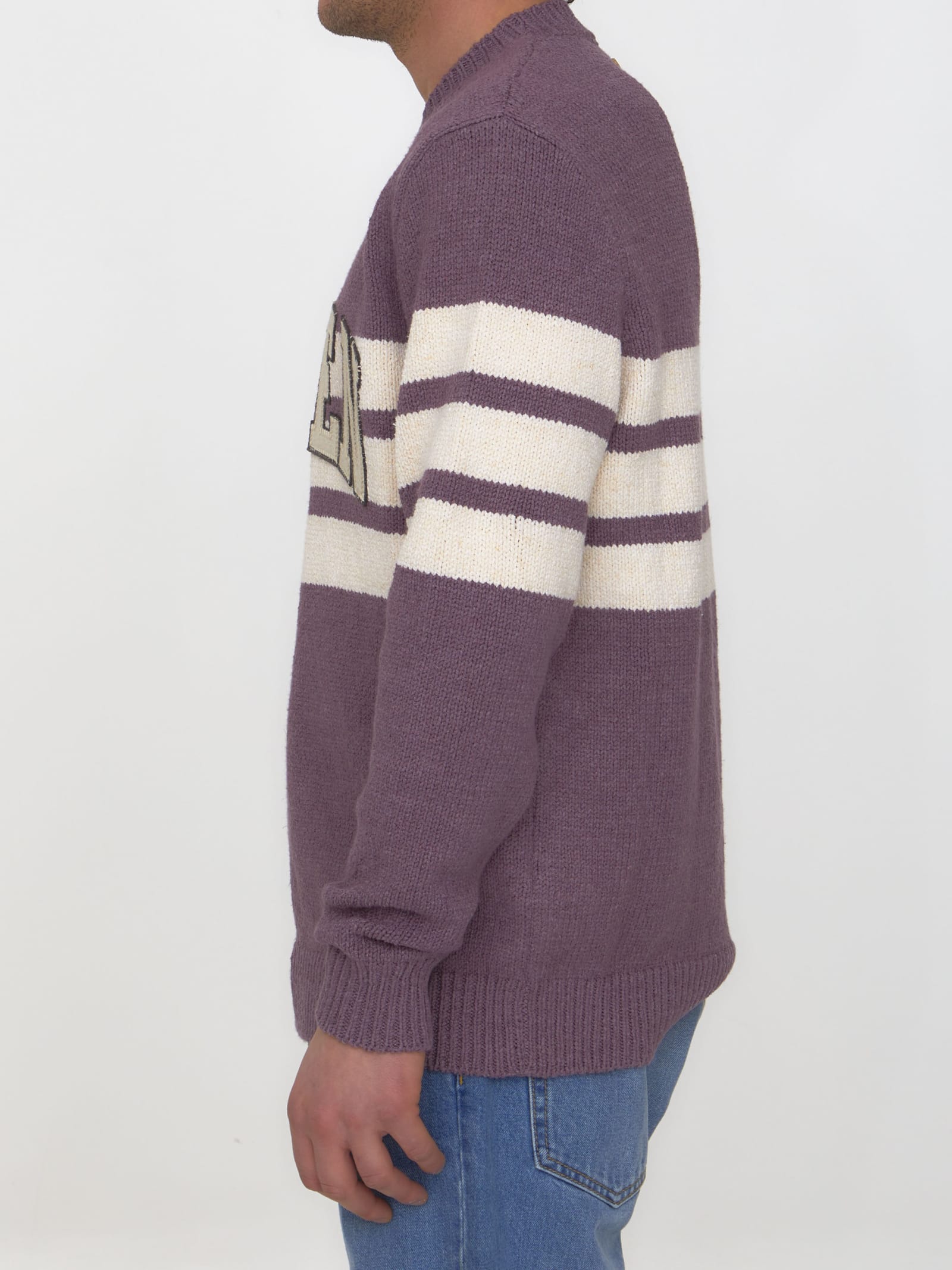 Shop Golden Goose Journey College Sweater In Violet