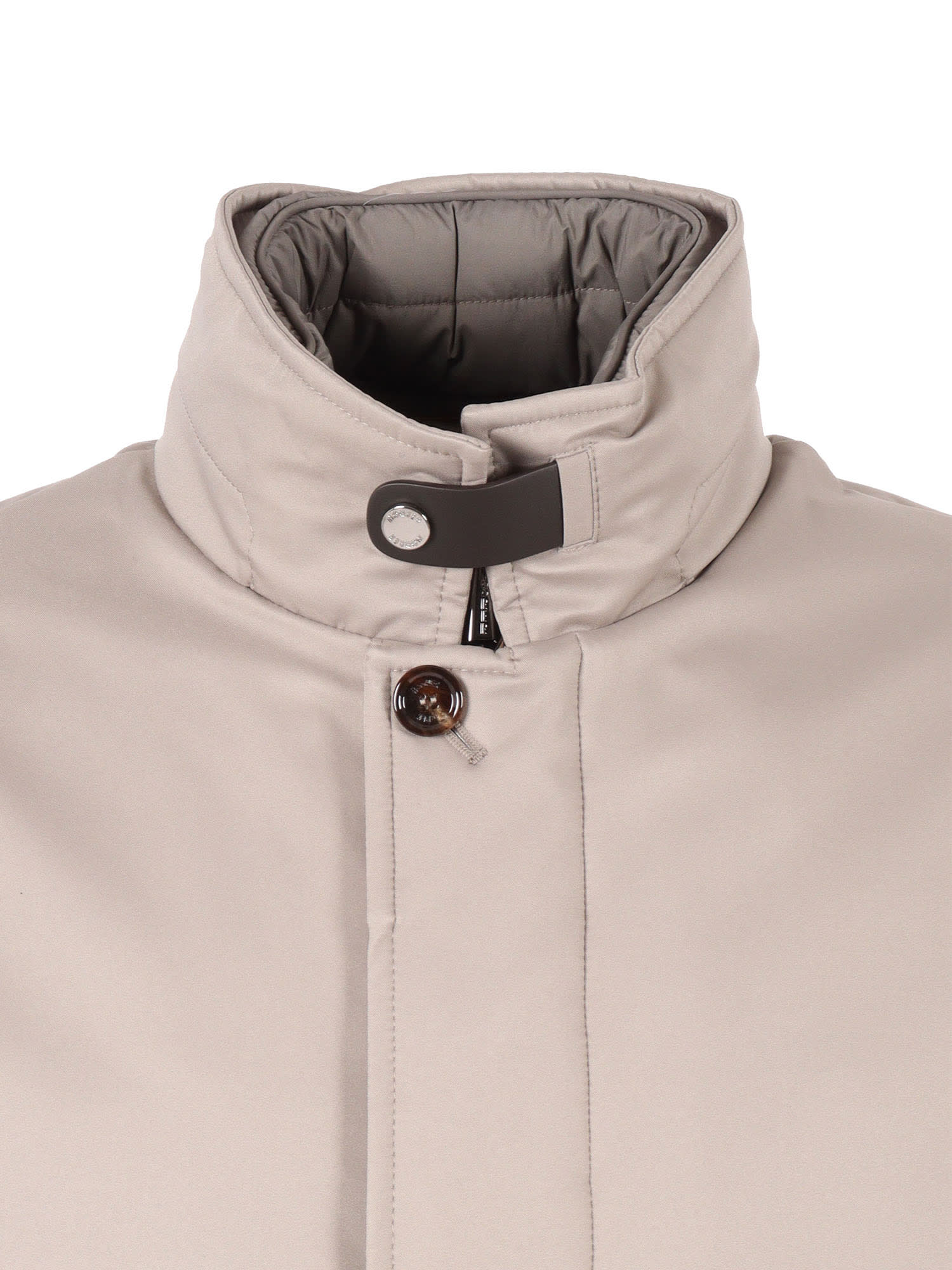 Moorer Buttoned Single-breasted Padded Jacket In Pink