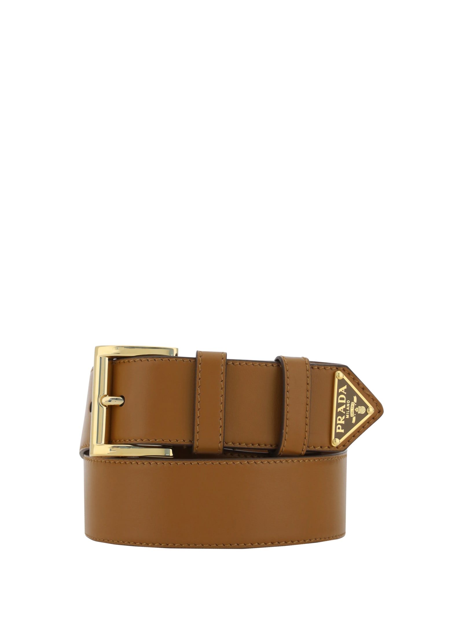 Shop Prada Belt In Brown