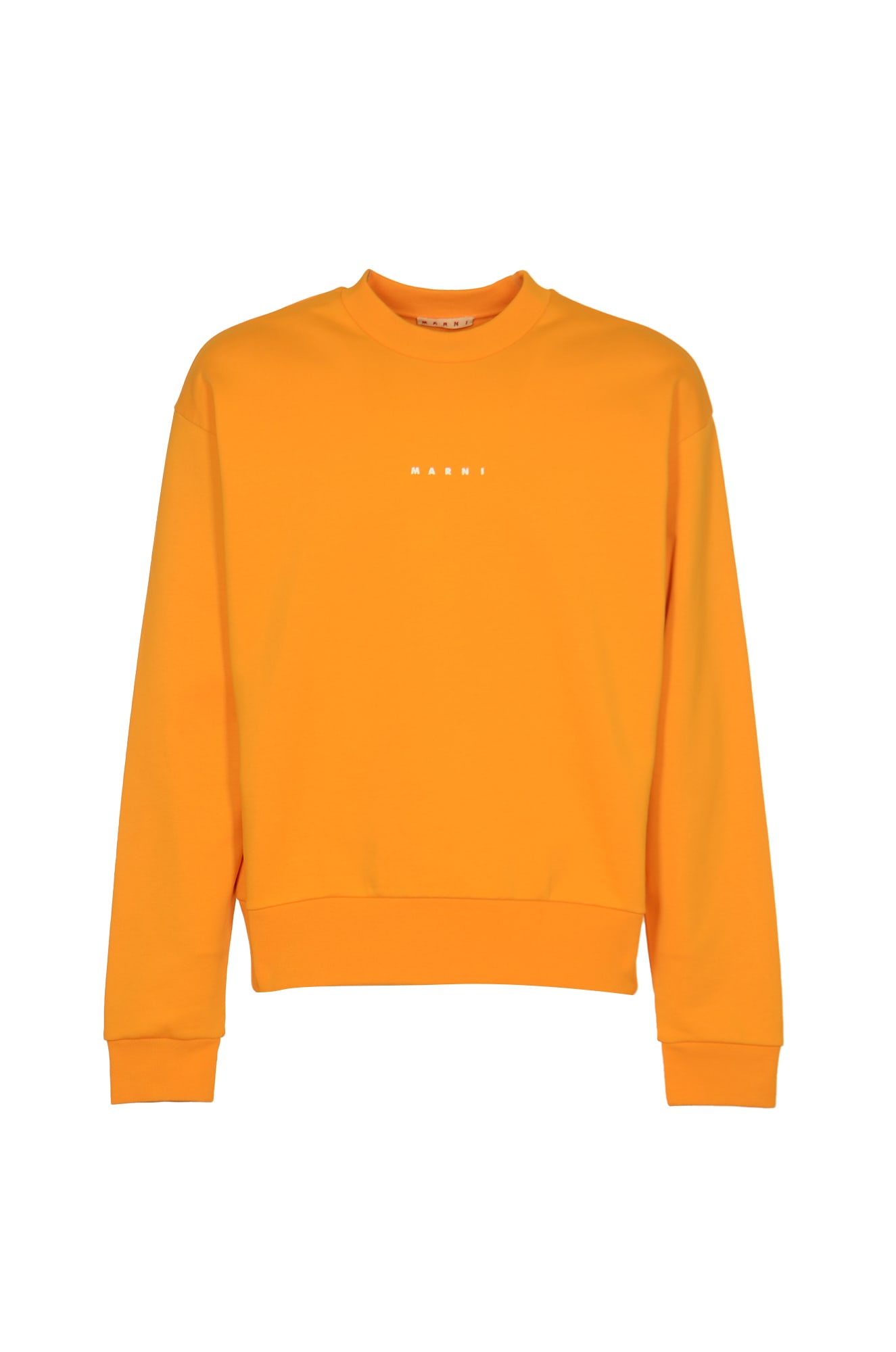 Shop Marni Logo Organic Sweatshirt In Light Orange