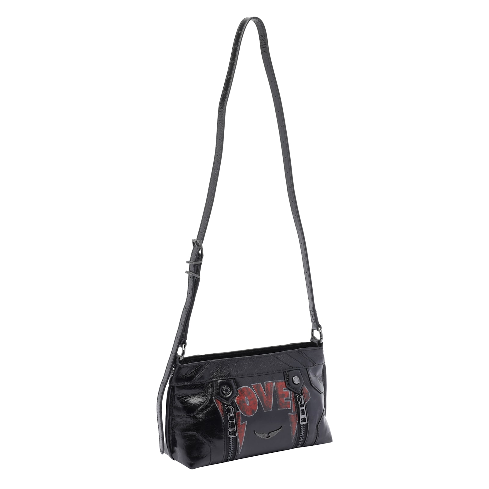 Zadig & Voltaire Sunny Mood Punk Crossbody Bag In Black