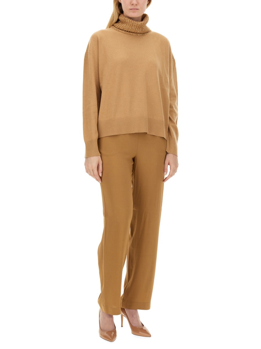 Shop Fabiana Filippi Wool Sweater In Beige