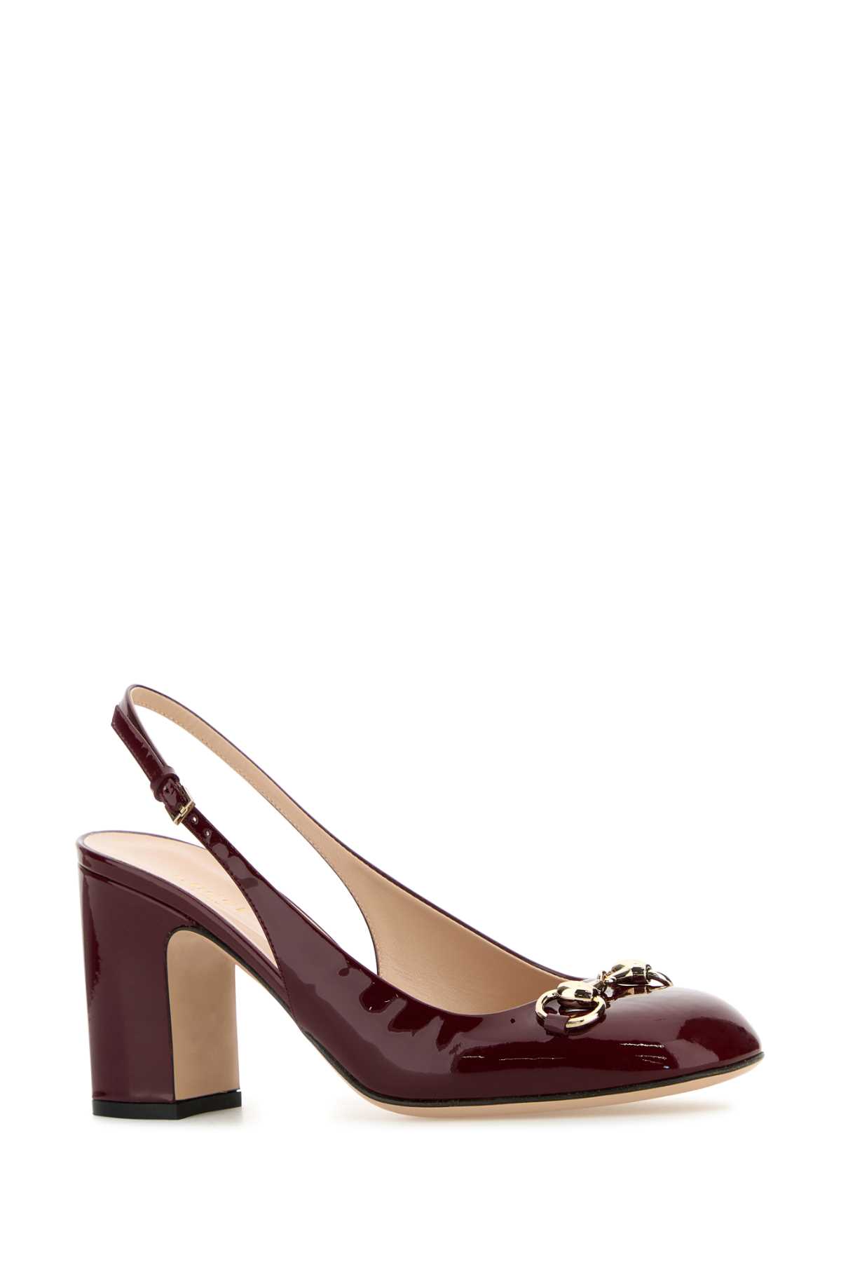 Gucci Tiziano Red Leather Pumps In Burgundy