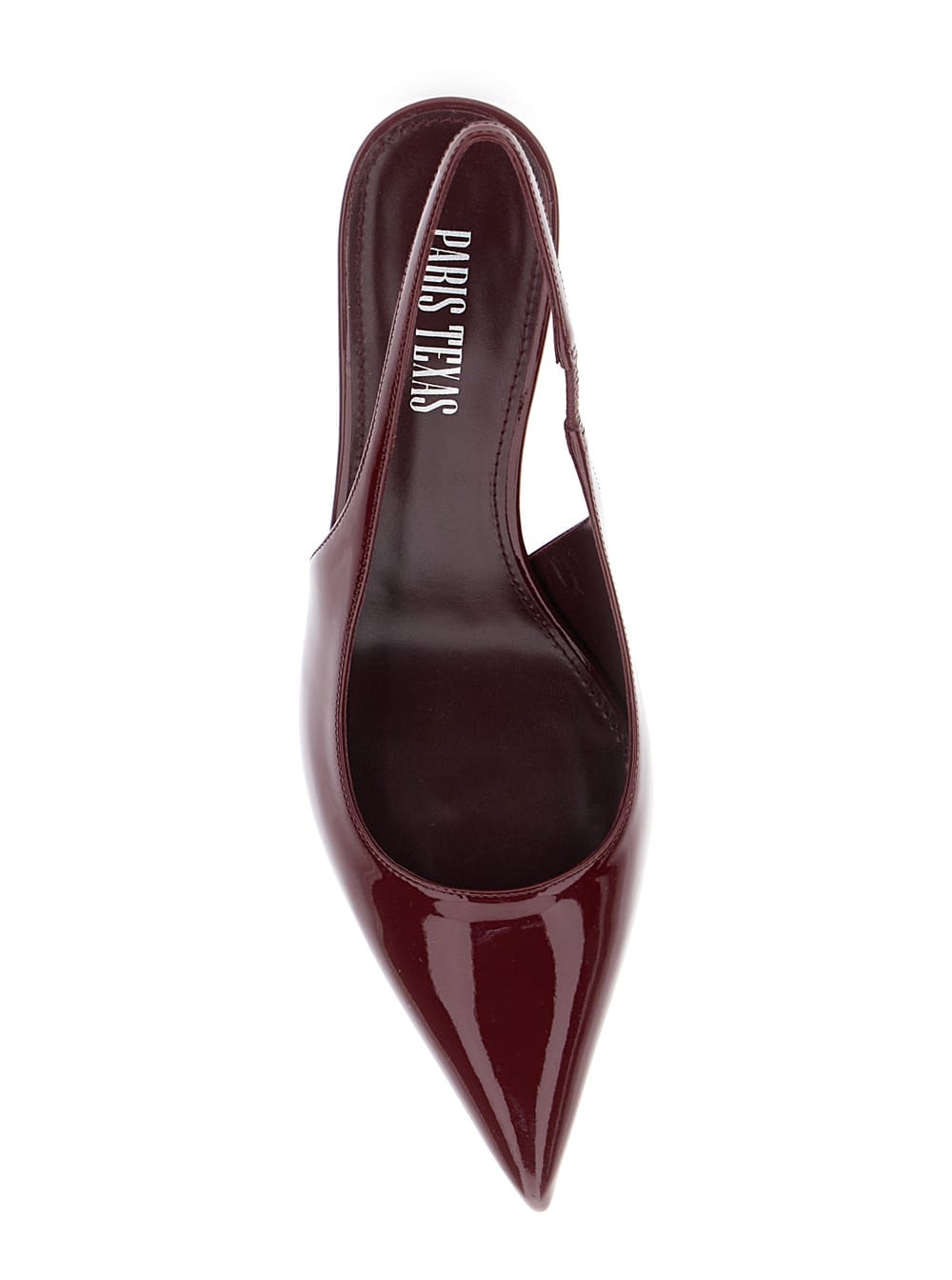 Paris Texas Lidia Bordeaux Slingback Pumps With High Stiletto Heel In Patent Leather Woman In Burgundy