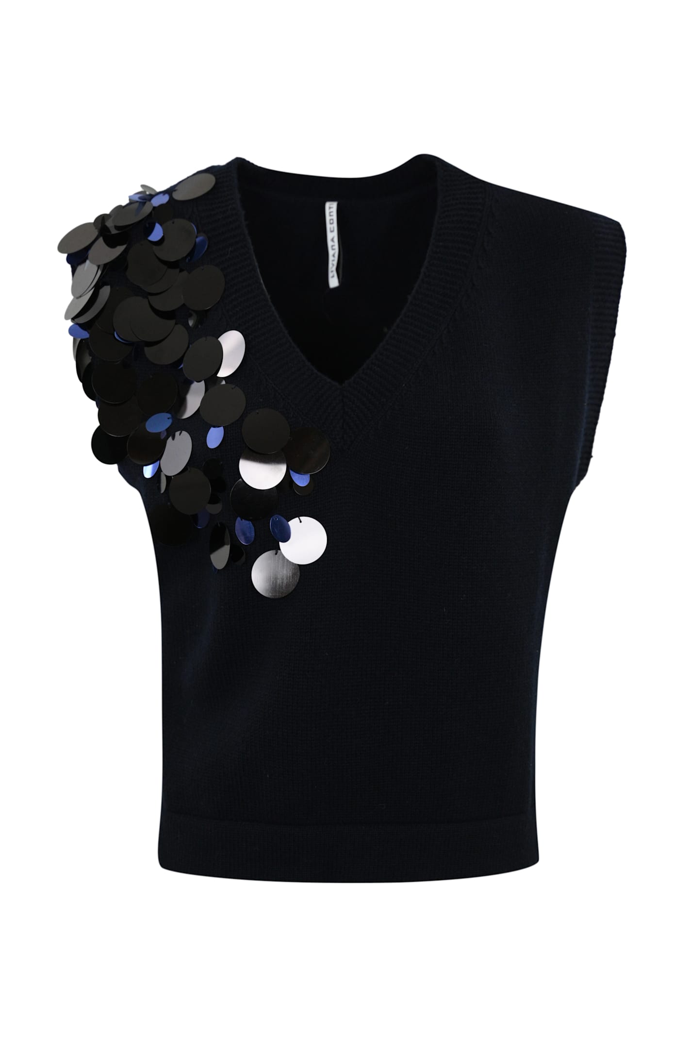 Cashmere Vest With Sequins