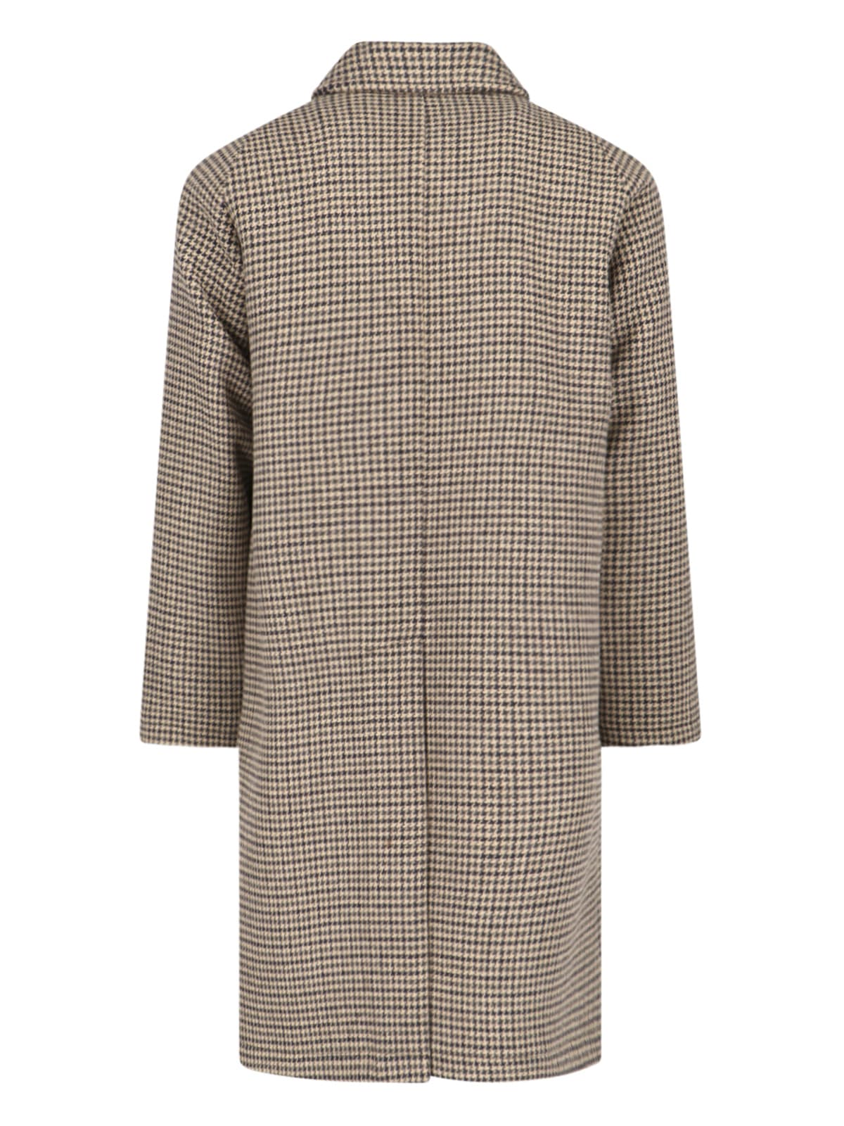 Shop Tagliatore Pied De Poule Coat In Beige