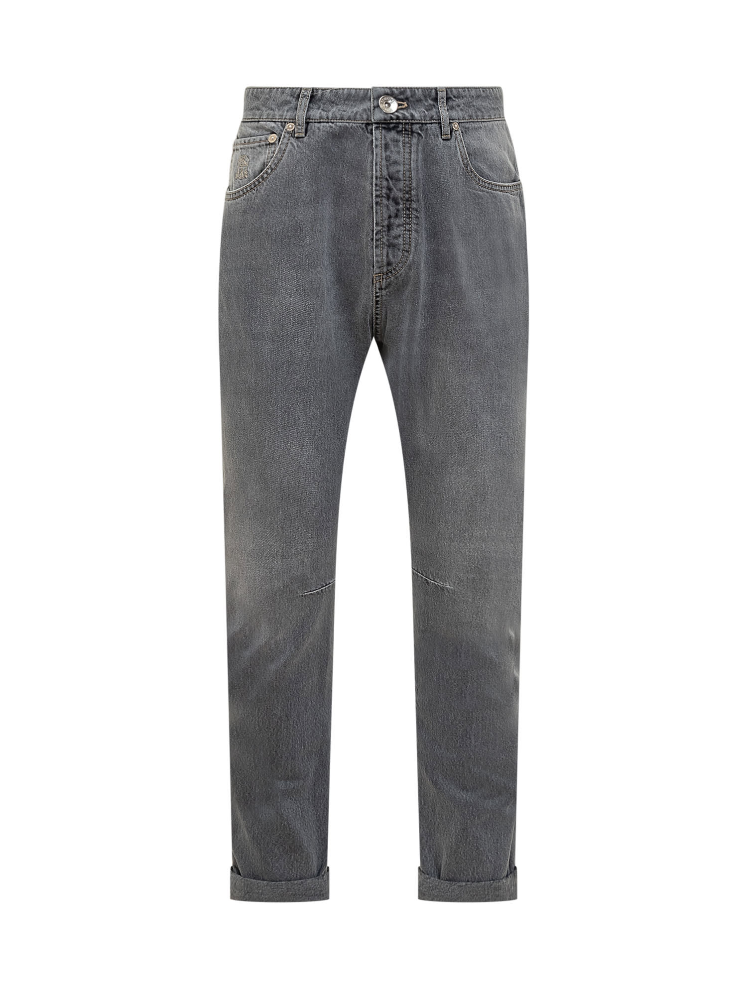 Shop Brunello Cucinelli Jeans In Grigio Medio