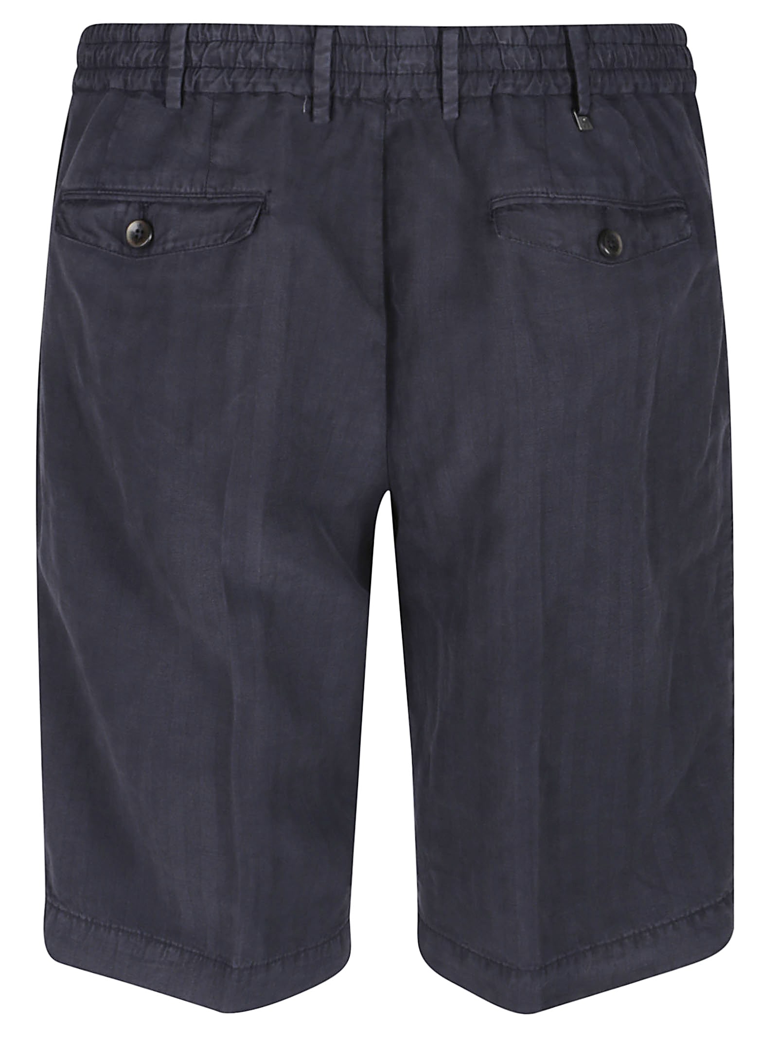 Pt Torino Pleated Chino Shorts In Blue