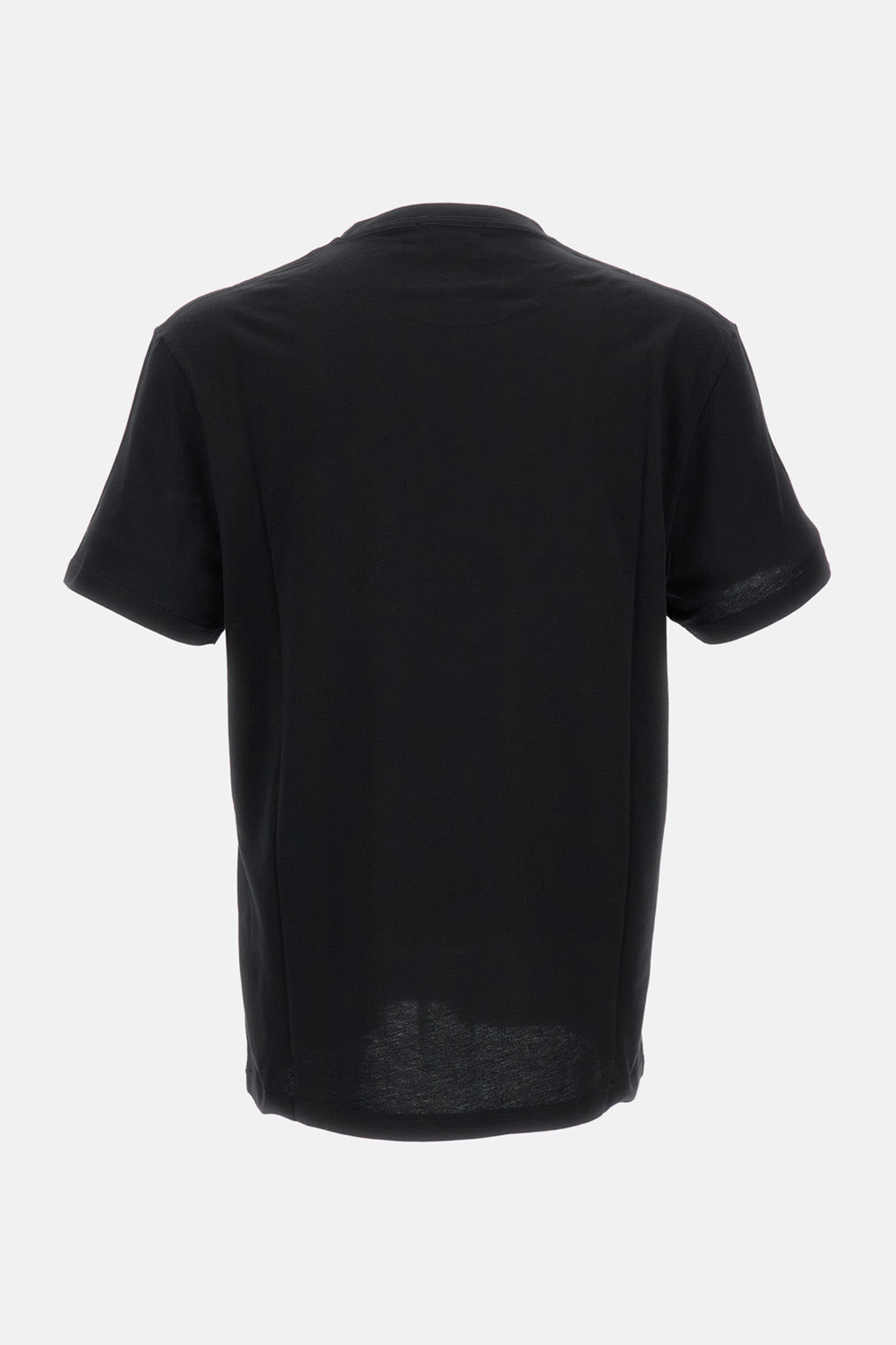 Alexander Mcqueen Crewneck T-shirt With Gold Ship Graphic In Black