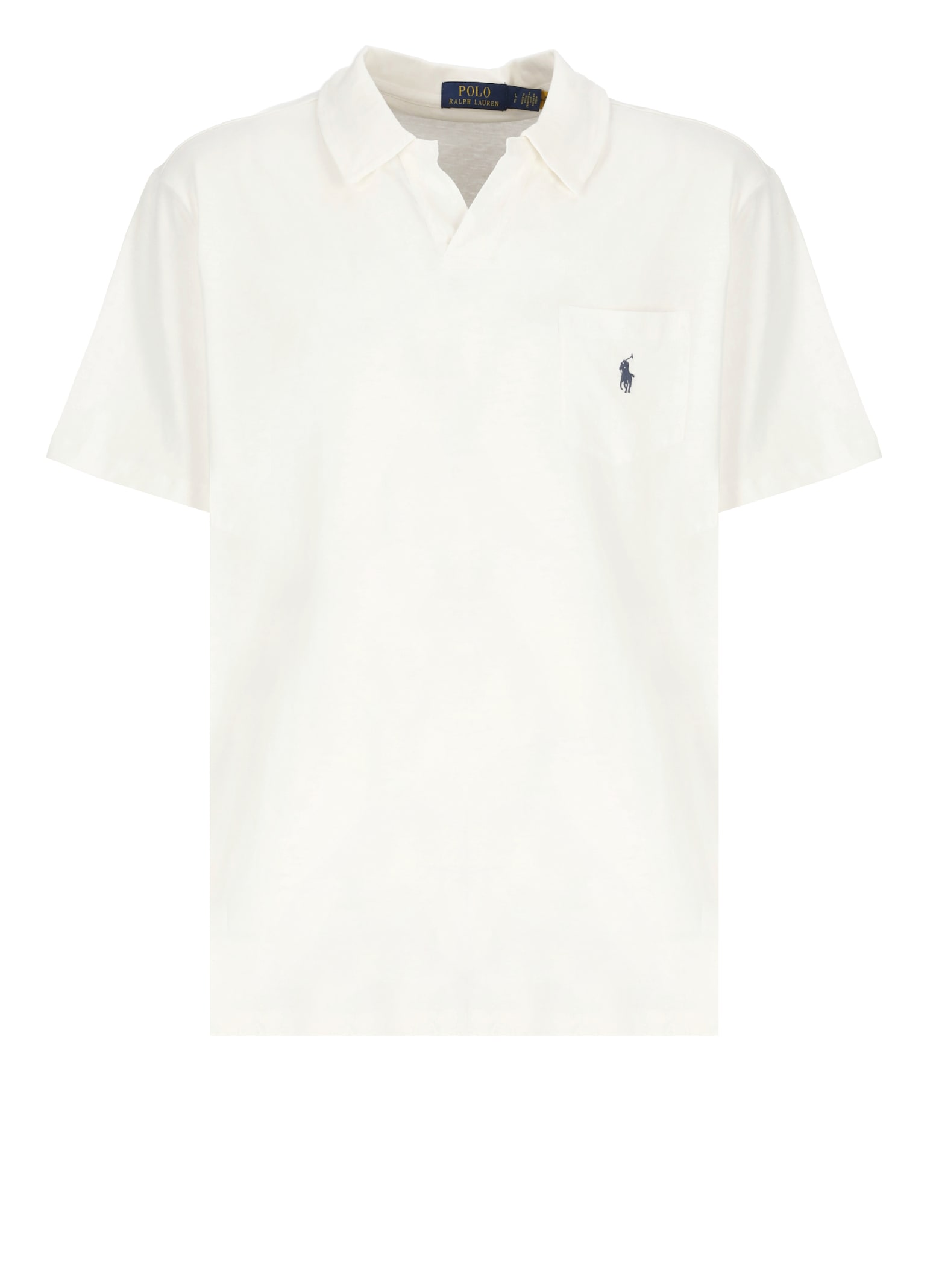 Ralph Lauren White Terry Cloth Polo Shirt