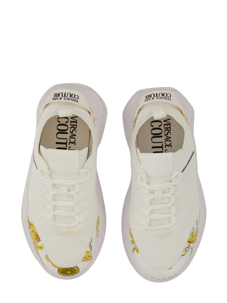 Shop Versace Jeans Couture Sneaker With Logo In White