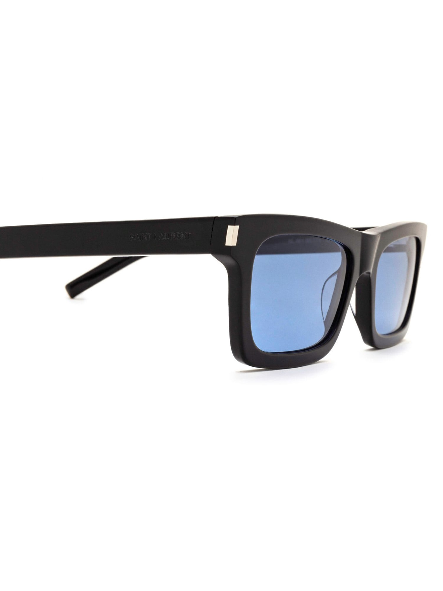 Shop Saint Laurent Sl 461 Betty Sunglasses In Black-black-blue