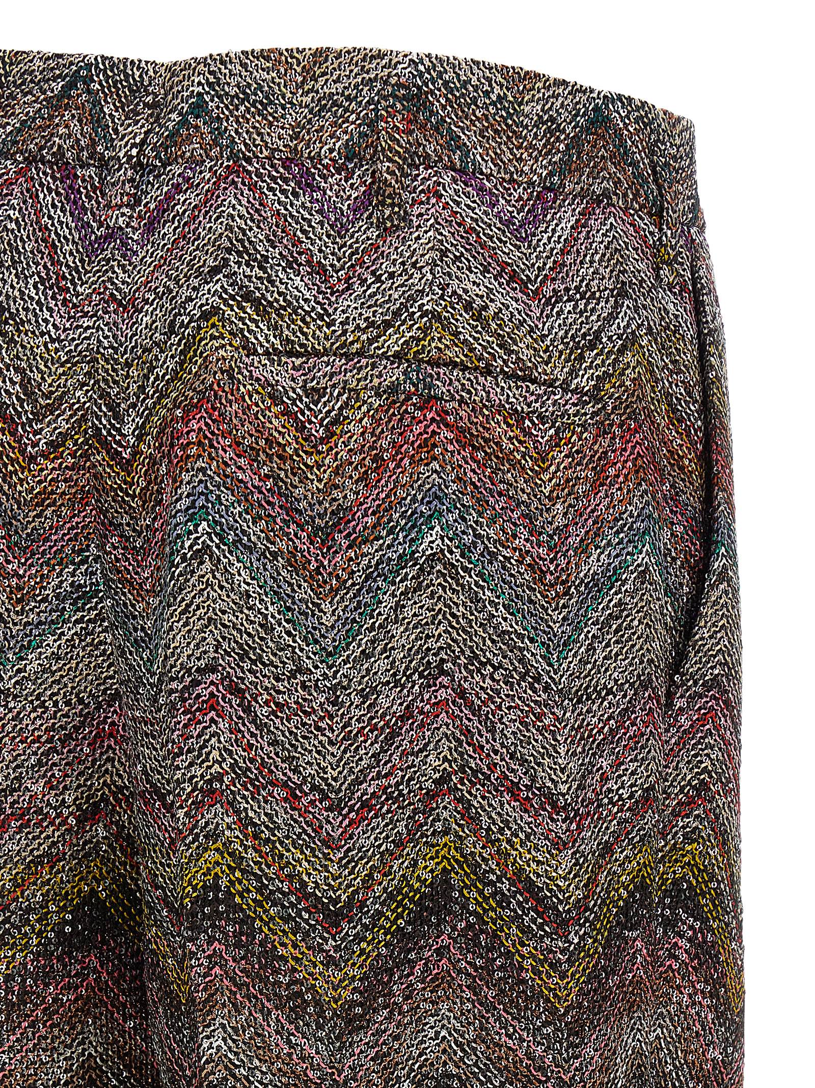 Missoni Zigzag Sequin Pants Multicolor In Gray