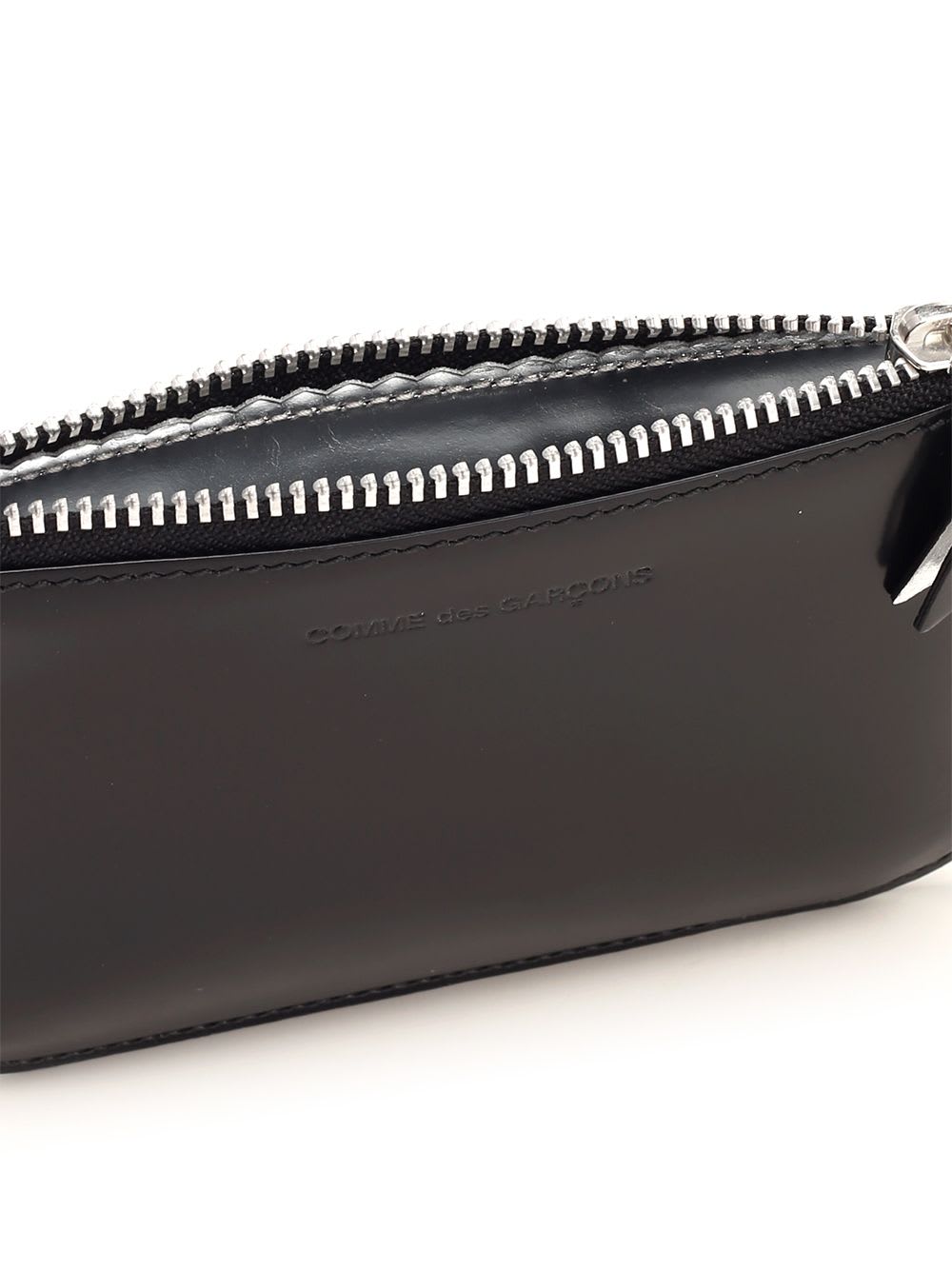 Shop Comme Des Garçons Black Coin Purse In Silver