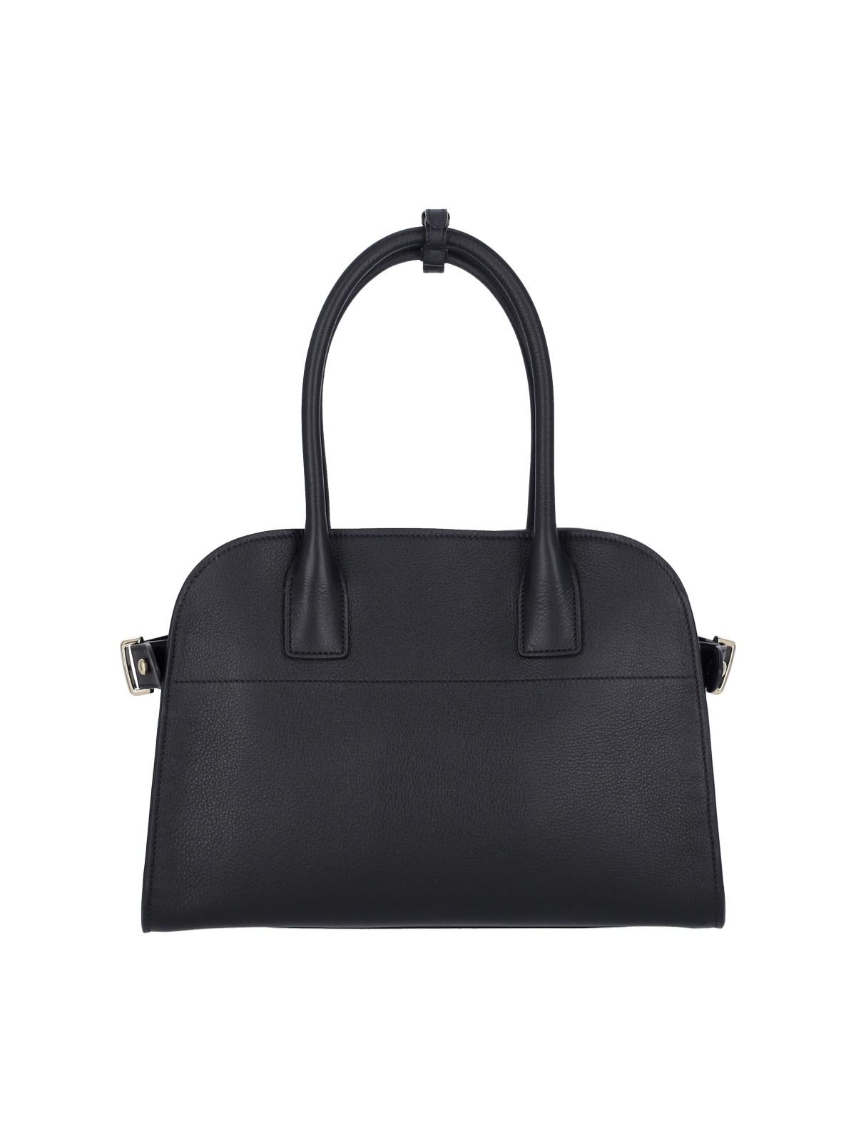 Shop Prada Logo Medium Tote Bag In Black