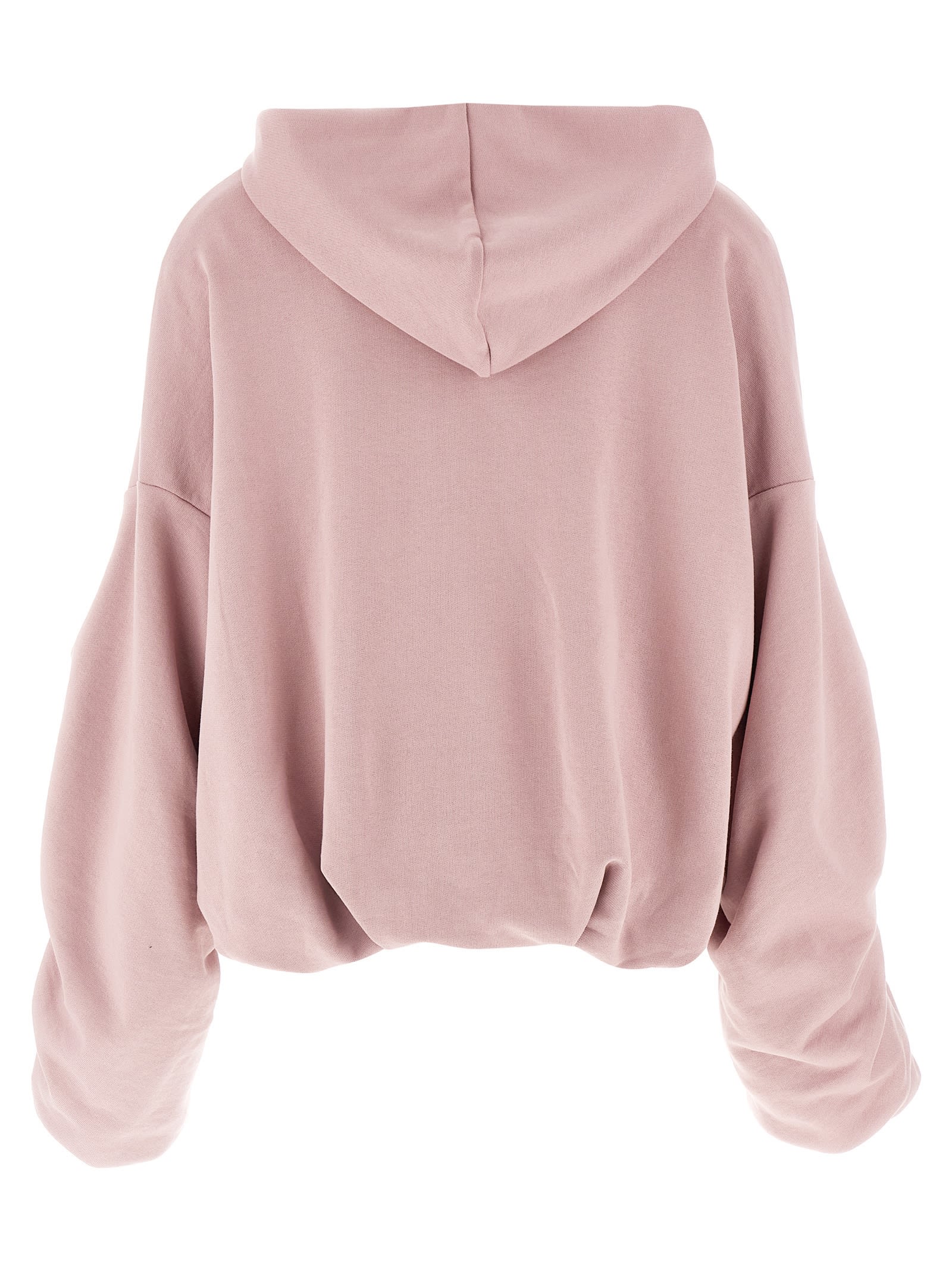 Dries Van Noten Oversized Draped Hooded Sweatshirt In Pink