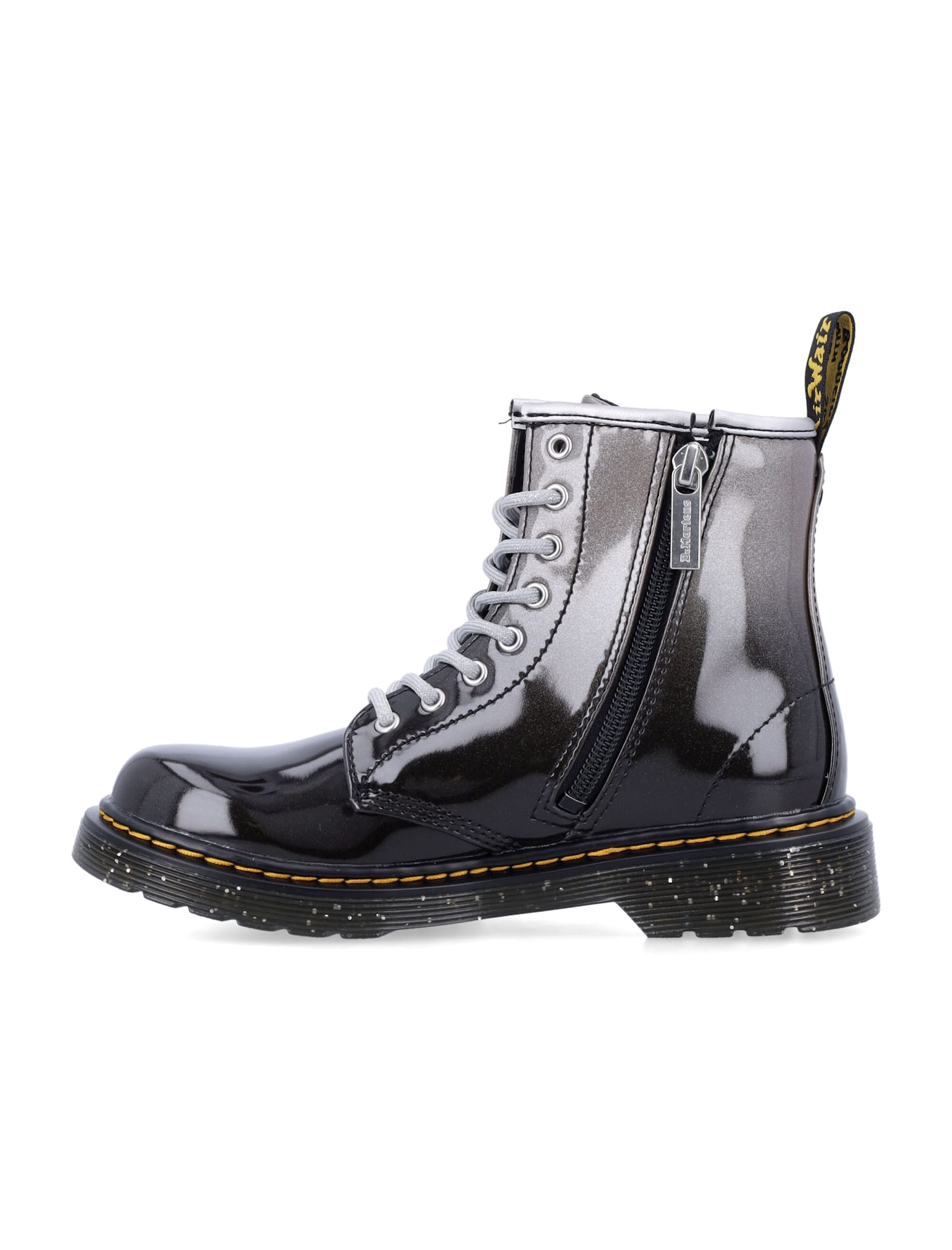 Dr. Martens 1460 Glitter Boots In Silver