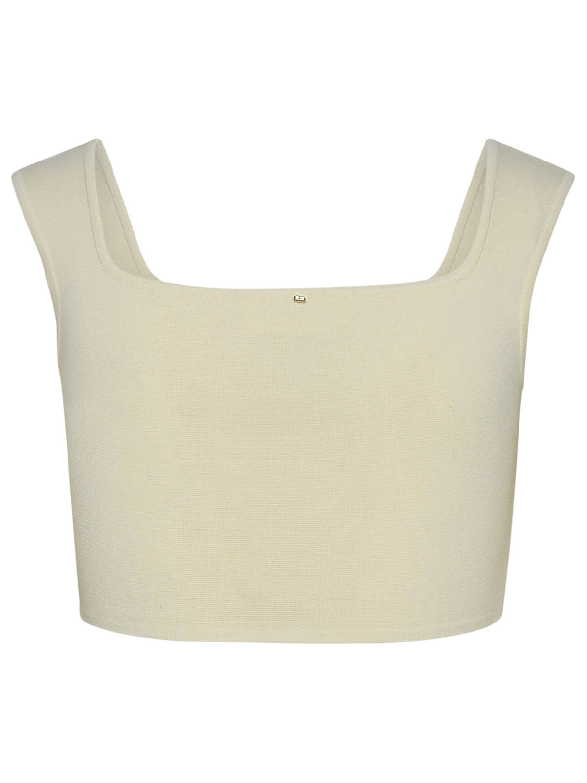 Max Mara Ivory Cotton Lightening Top In White