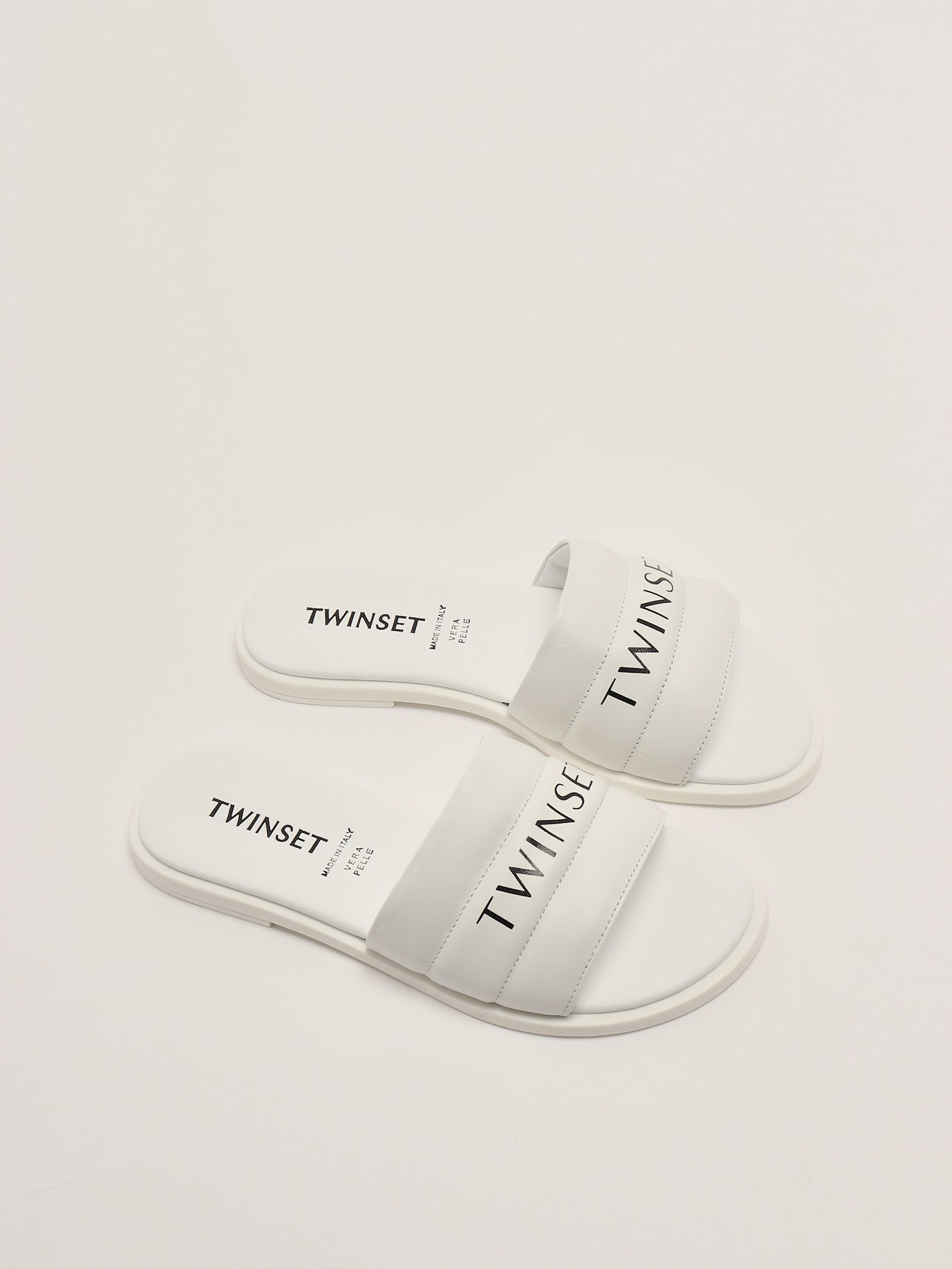 Twinset Sliders Sliders In Bianco