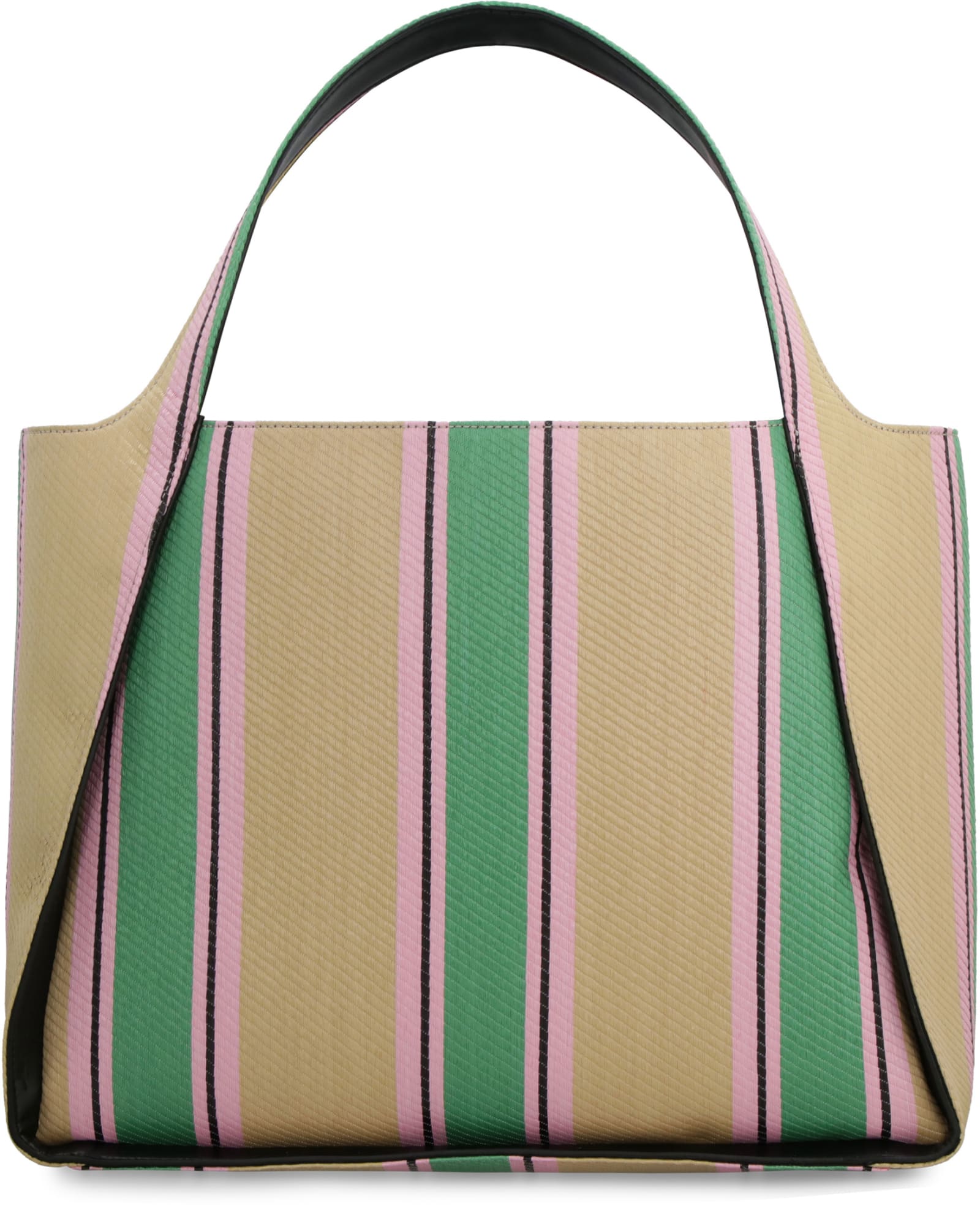 Shop Stella Mccartney Stella Logo Raffia Tote Bag In Multicolor