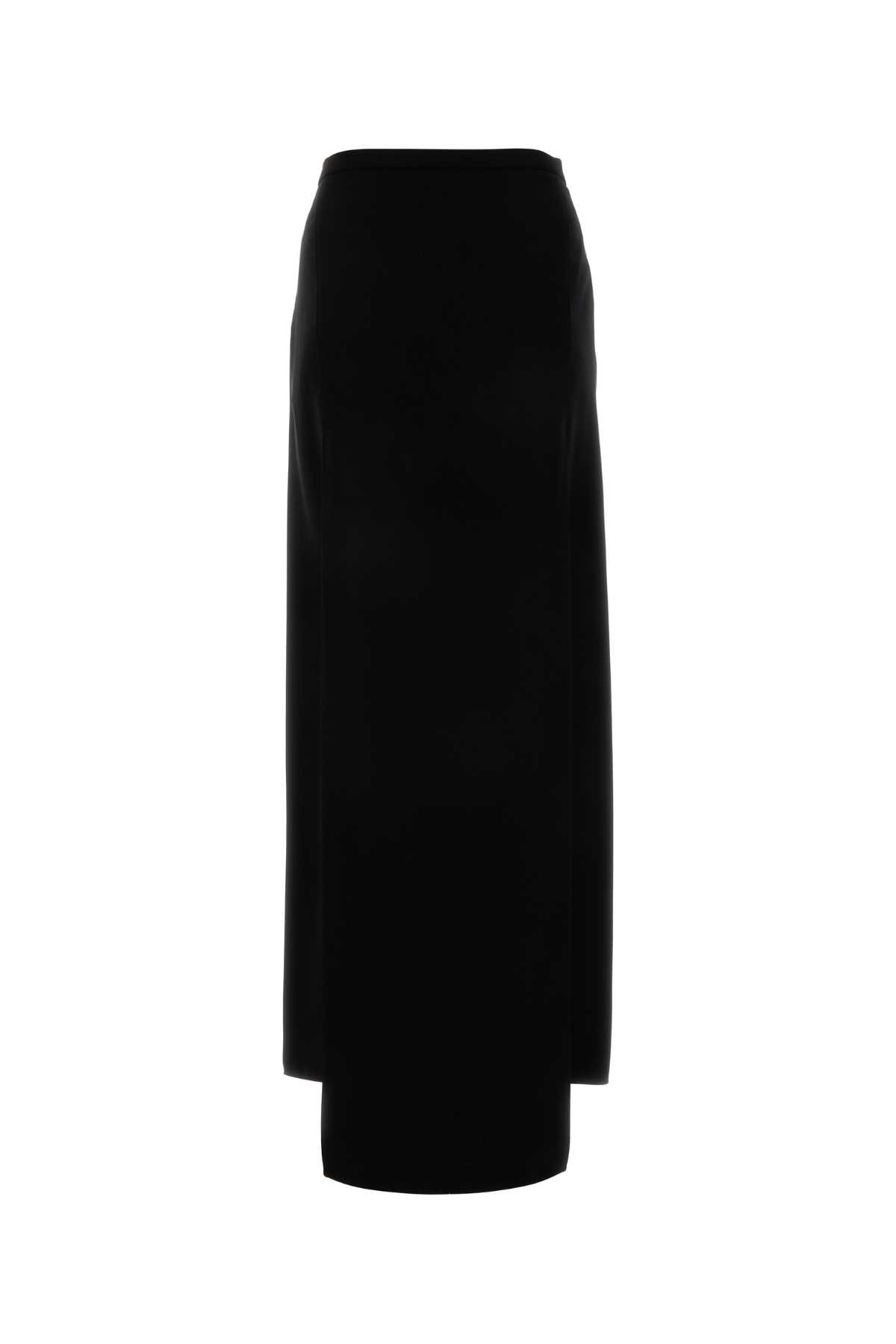 Shop Courrèges Black Crepe Heritage Tech Skirt