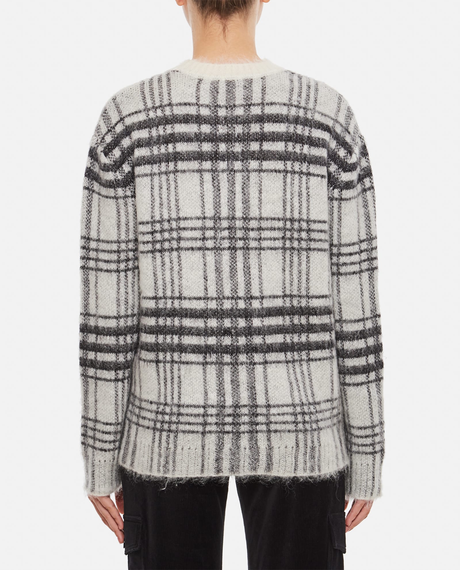 Jw Anderson Anchor Knit Jumper In White/black
