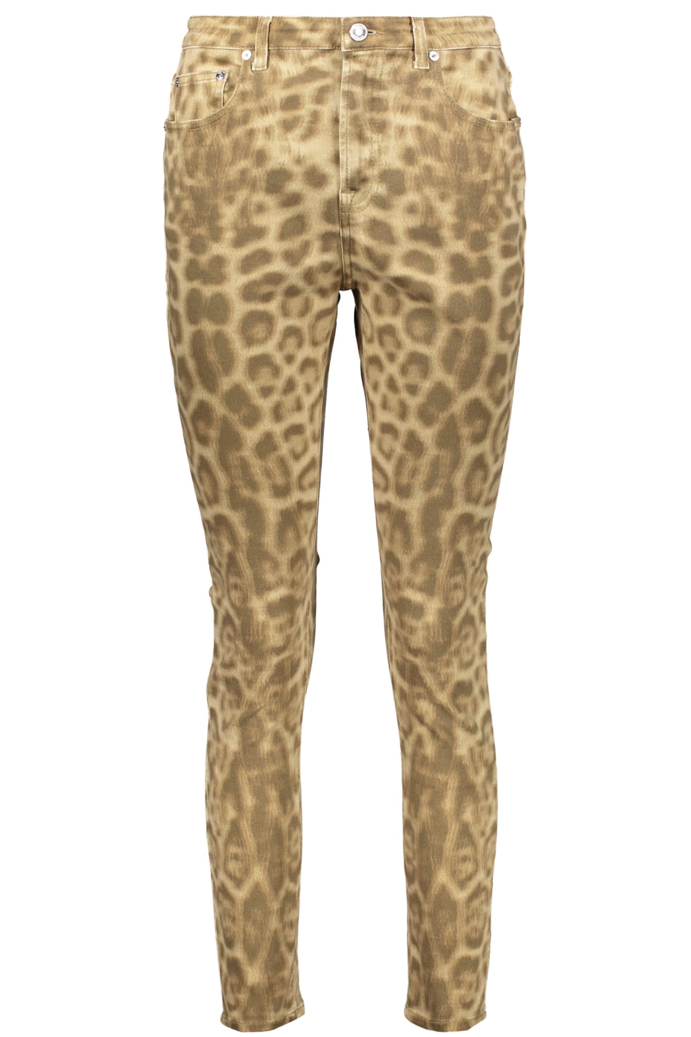 Shop Burberry Leopard Print Skinny Jeans In Animalier