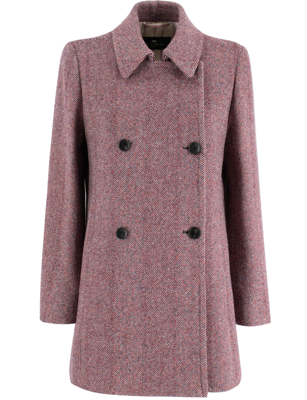 Shop Etro Coat In Bicolor