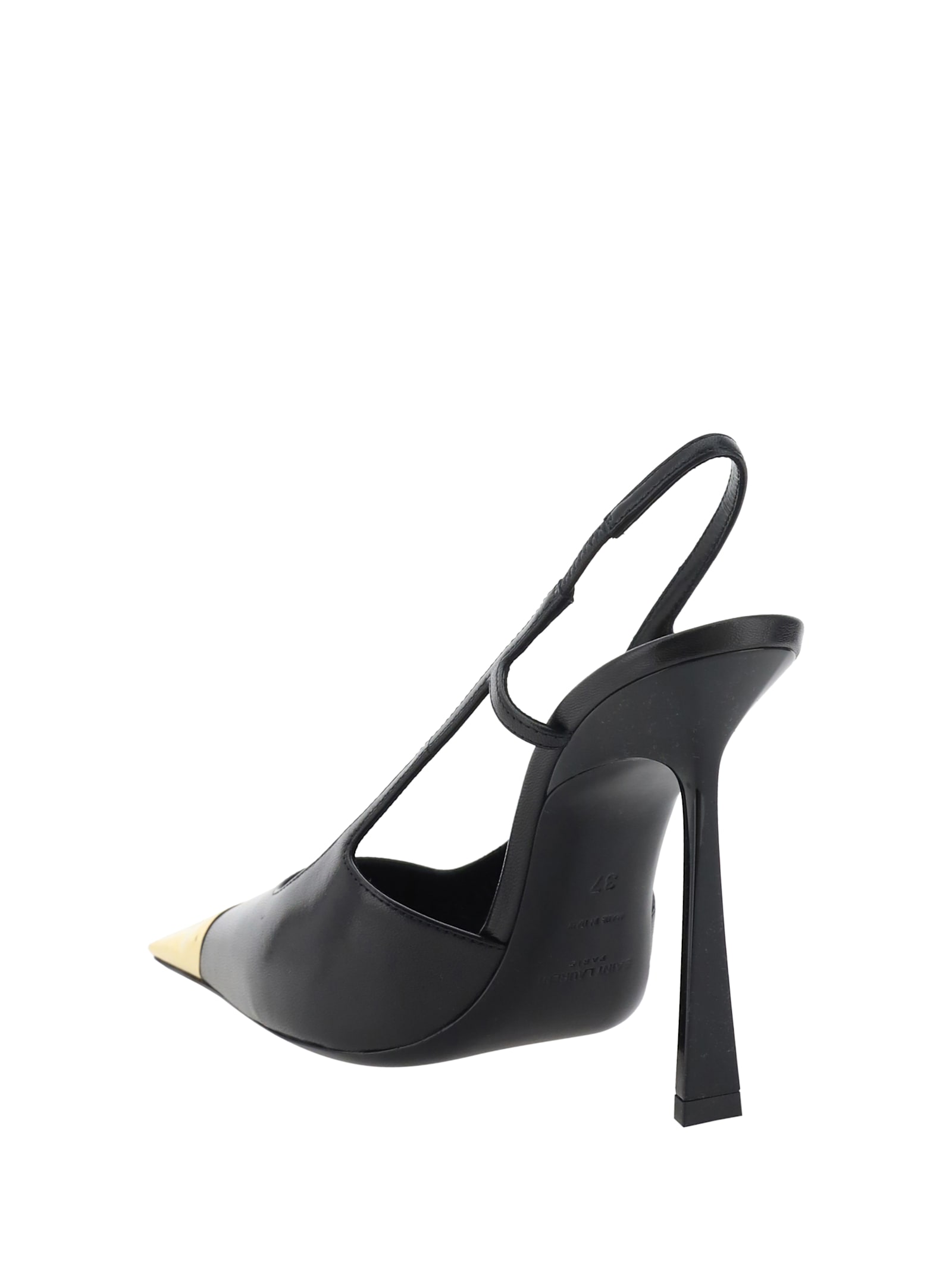 Shop Saint Laurent Stone 110 Pumps In Black