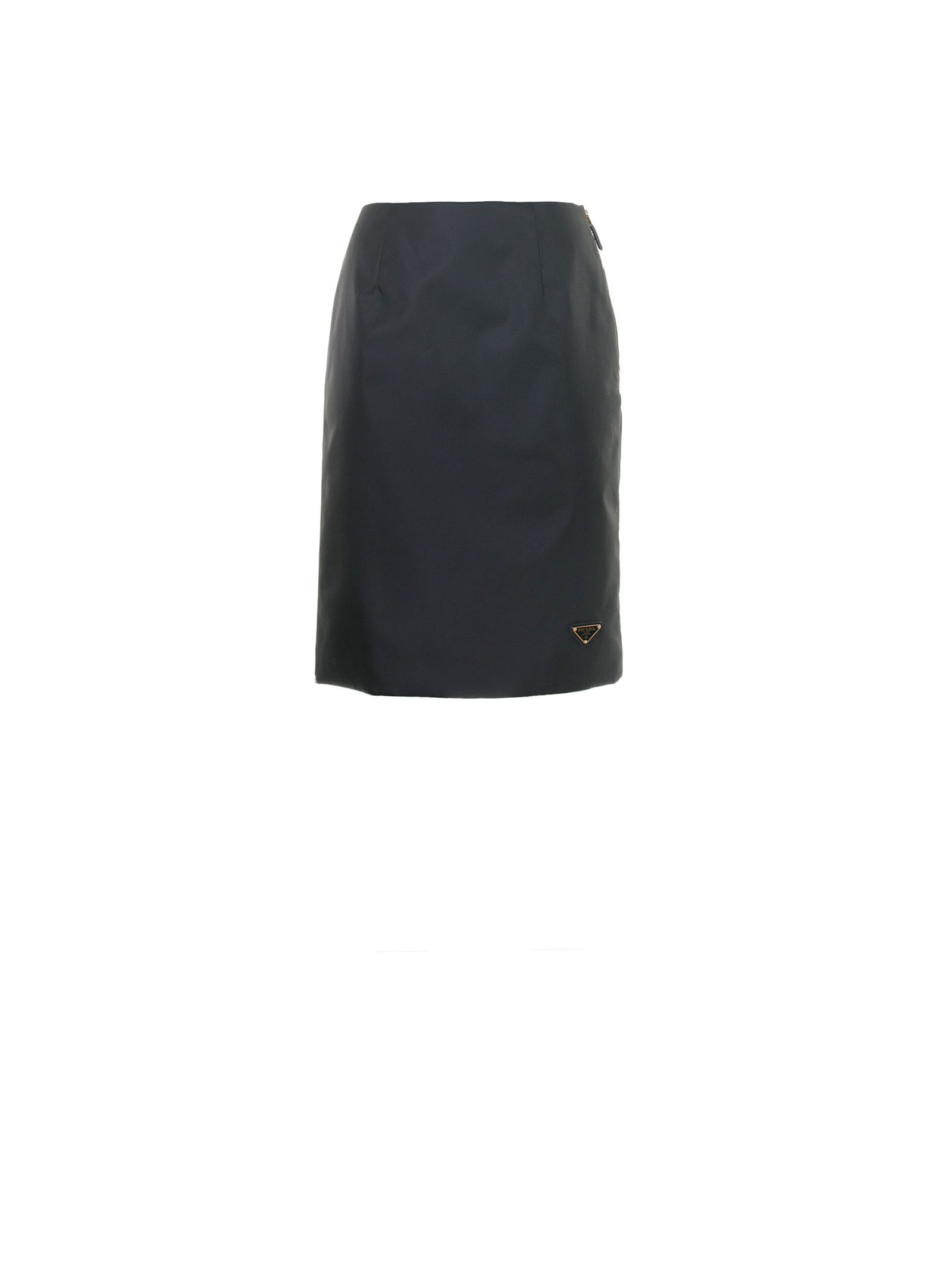 Shop Prada Re-nylon Pencil Skirt In Black