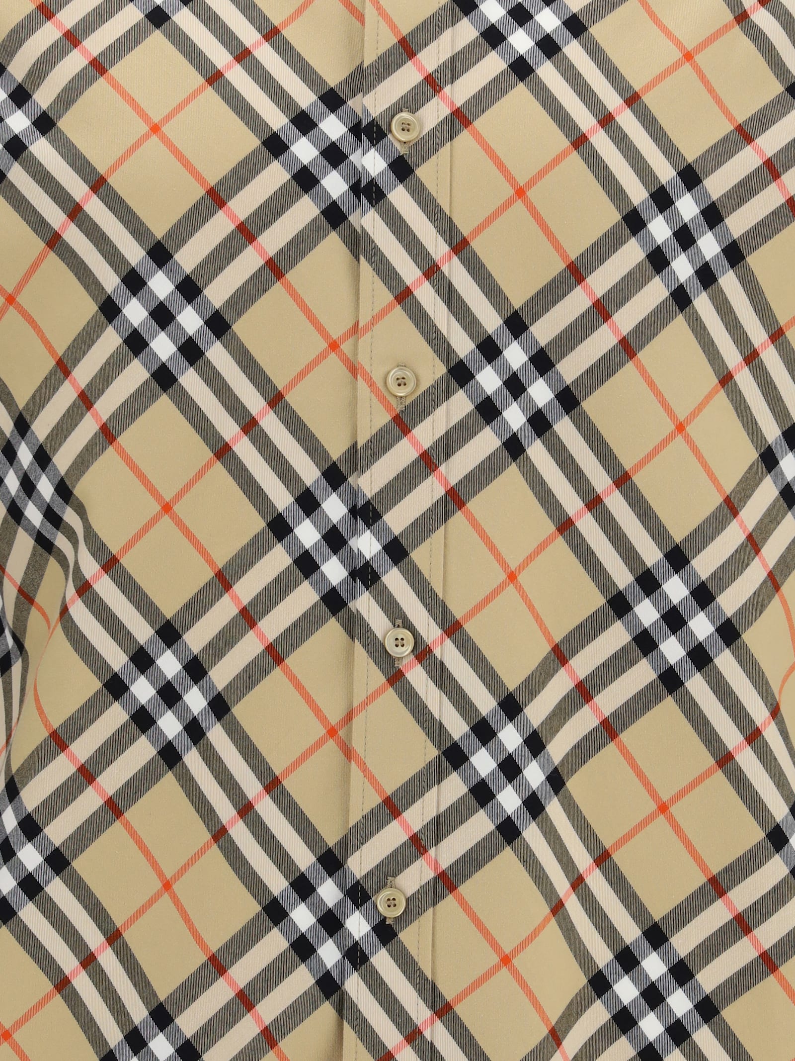 Burberry Button-down Collar Checked Pattern Shirt In Multi