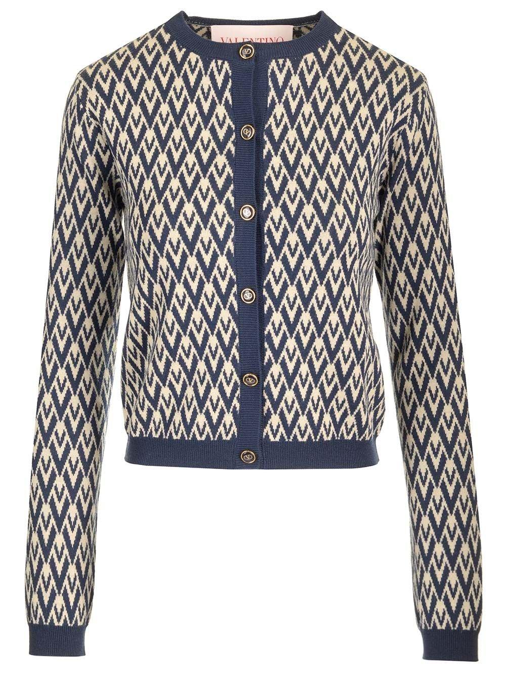 Garavani Toute La V-jacquard Knit Cardigan