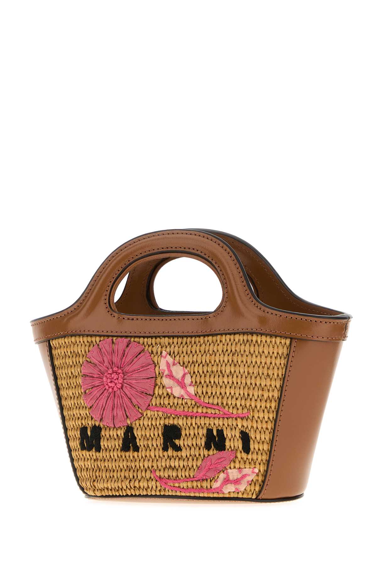 Marni Caramel Raffia Handbag