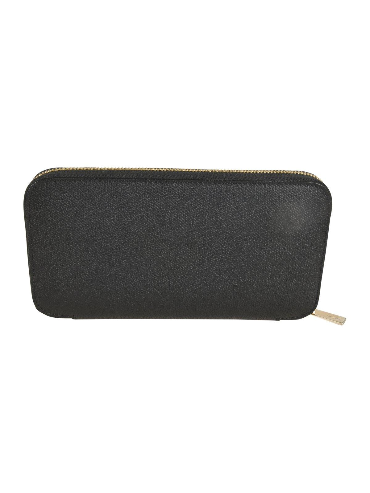 VALEXTRA 10CC ZIPPED CONTINENTAL WALLET 