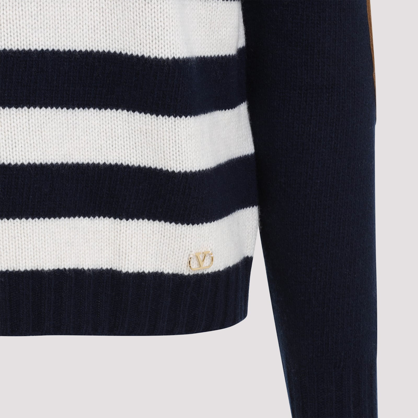 Shop Valentino Wool And Cashmere Pullover In Rgx Indaco Burro