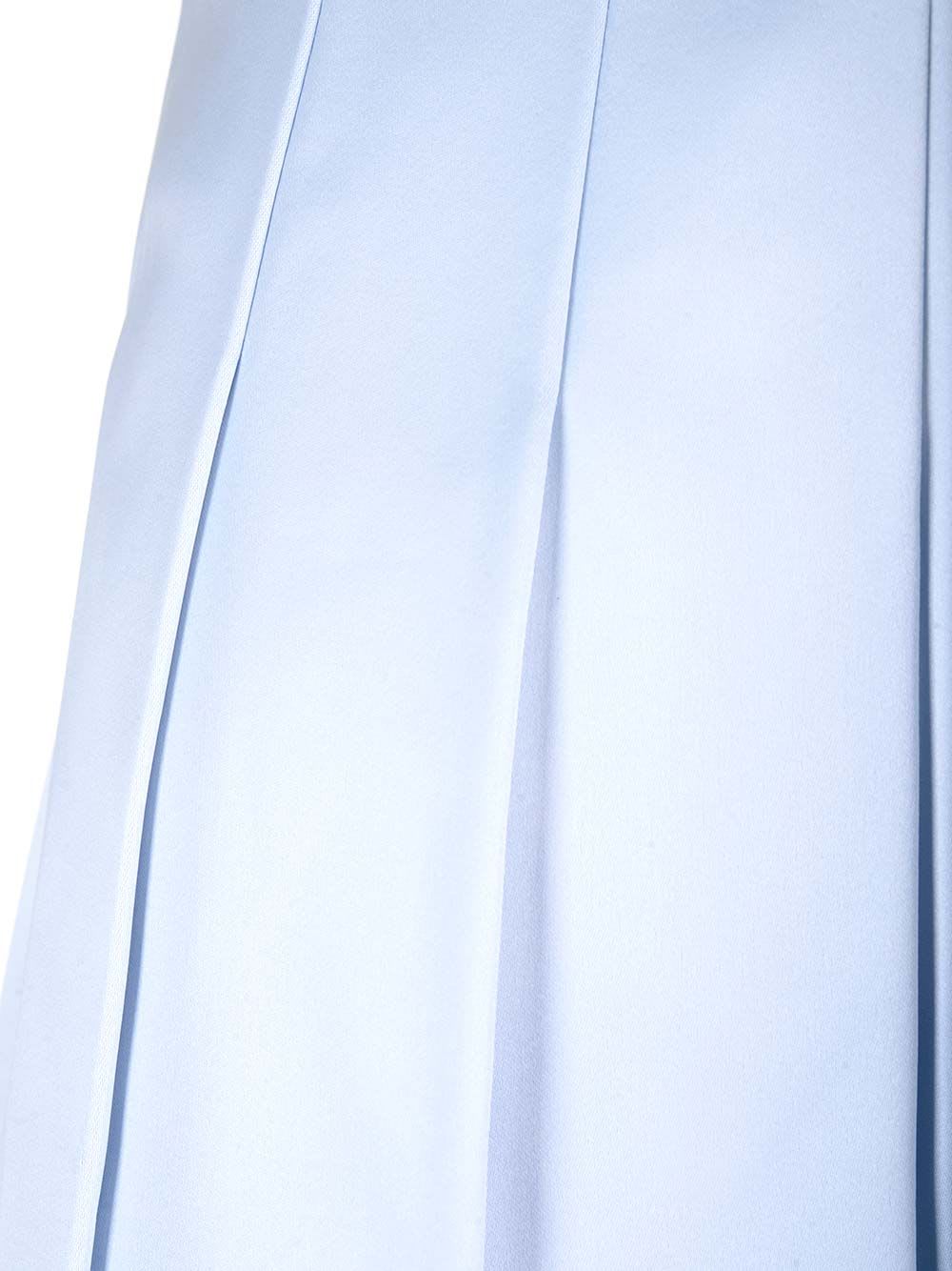 Shop Self-portrait Blue Satin Midi Skirt In Light Blue