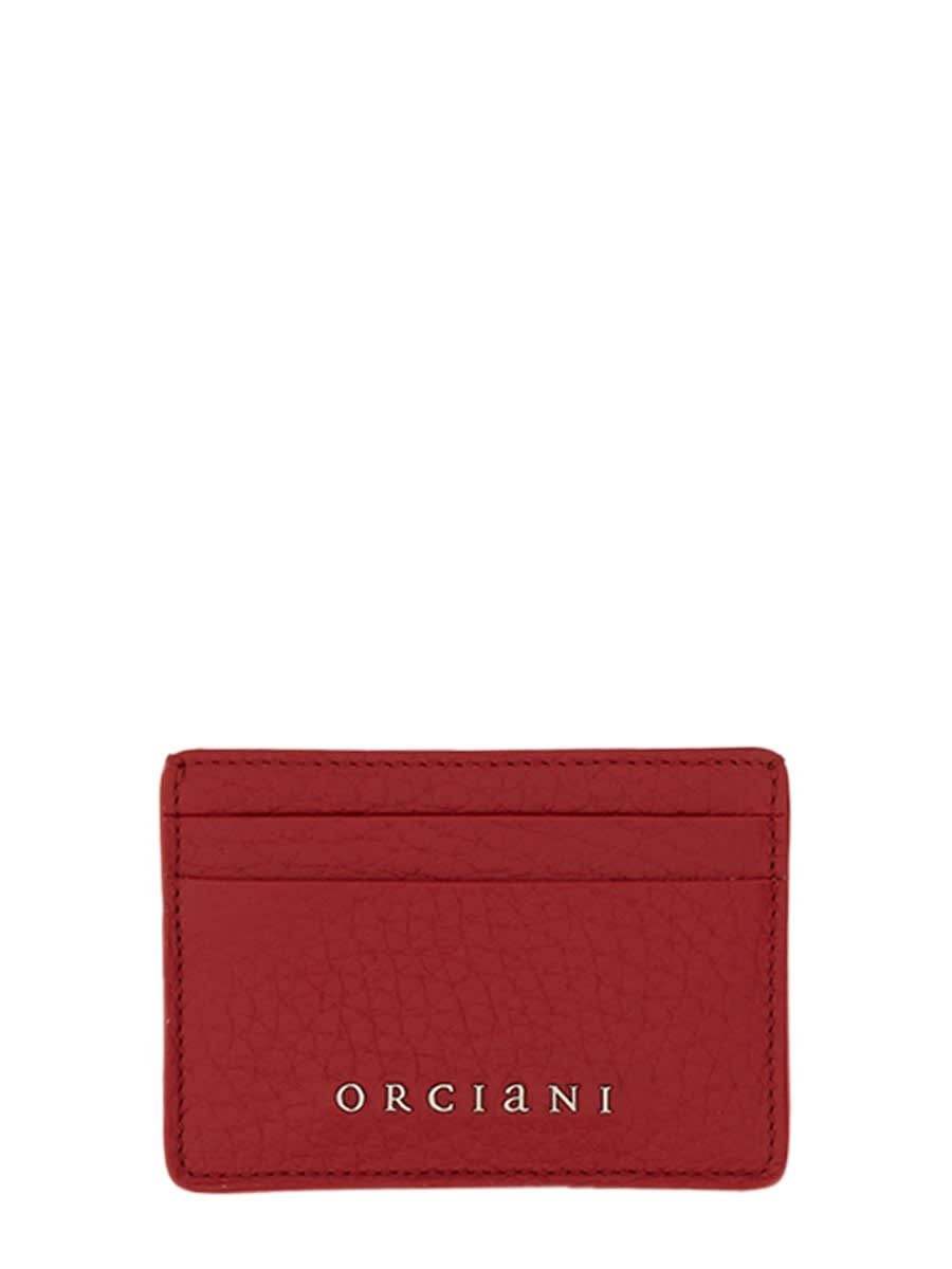 Shop Orciani Soft Card Holder In Red