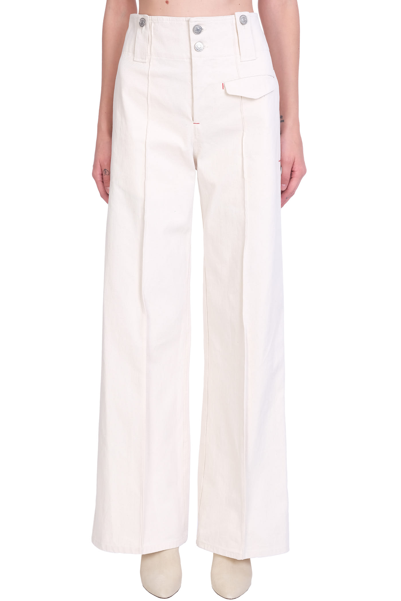 Isabel Marant Dilemony Pants In Beige Cotton