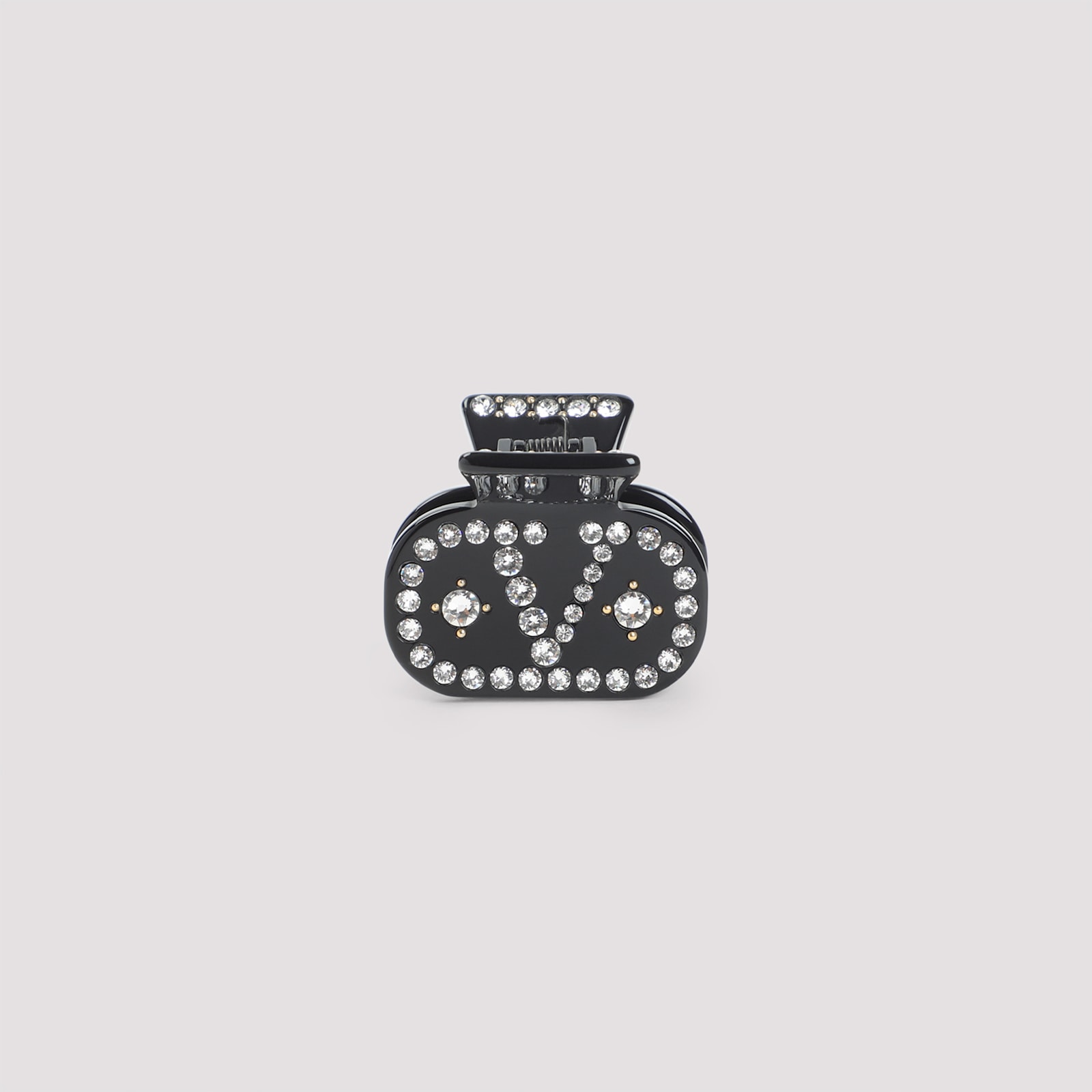 Valentino Crystal Decorative Hair Accessories In Black