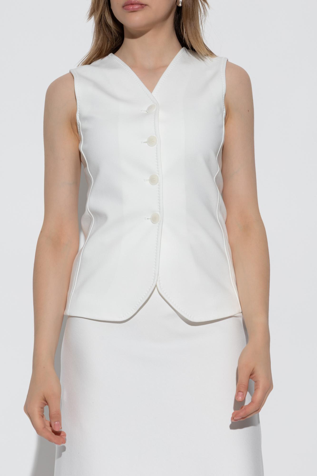 Max Mara Fornovo Vest In White