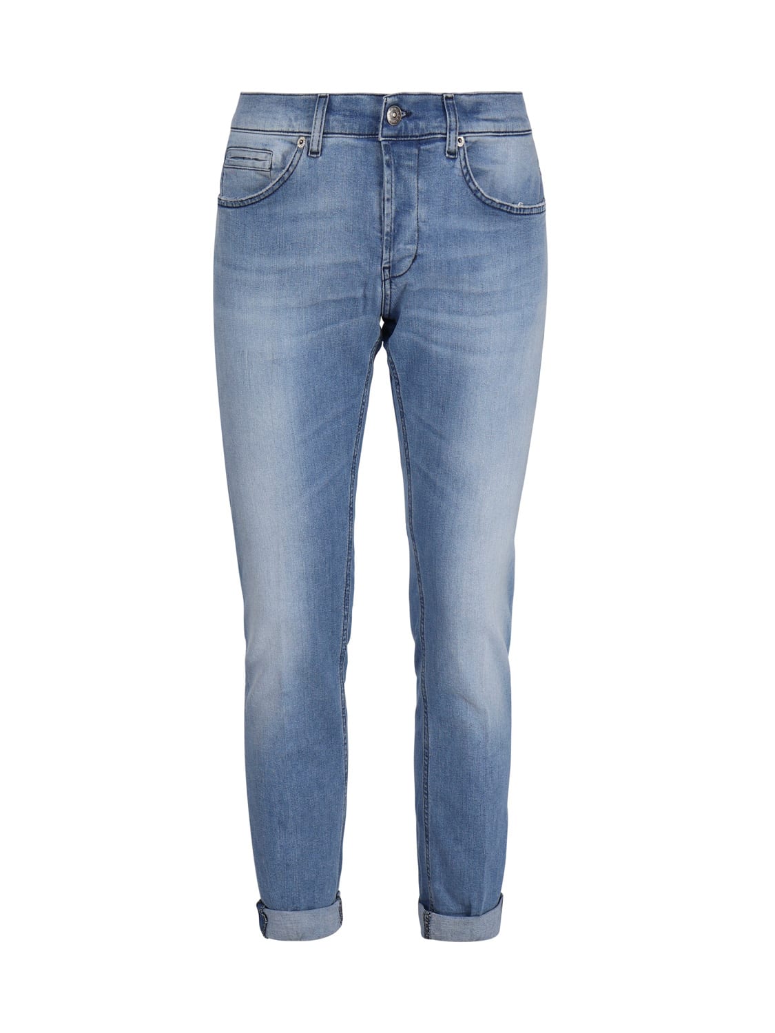 Shop Dondup Skinny George Jeans In Stretch Denim In Blu