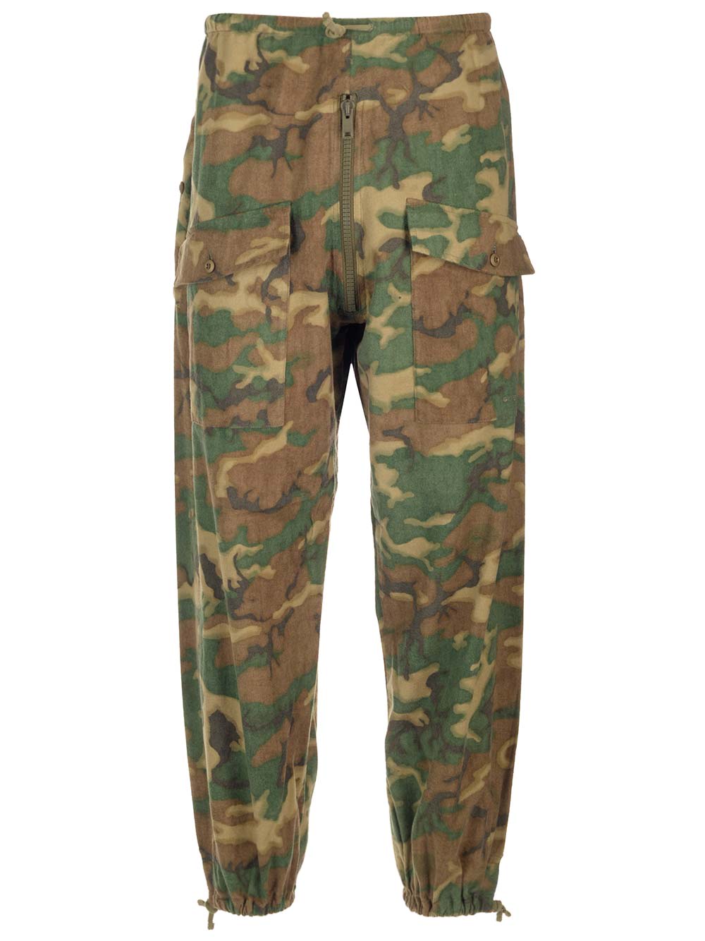 Shop Givenchy Camouflage Trousers In Green