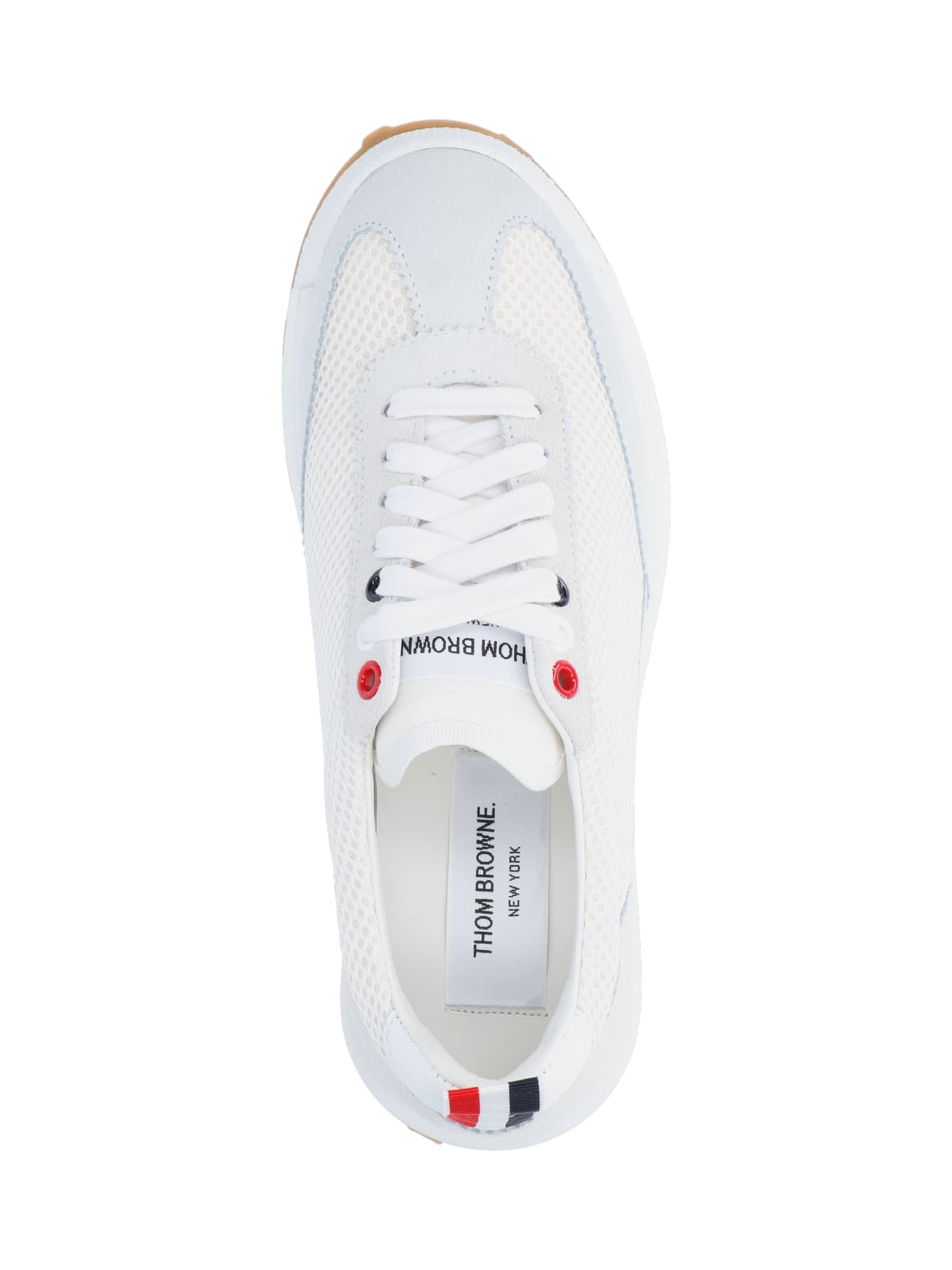 Shop Thom Browne Tech Runner Sneakers In White