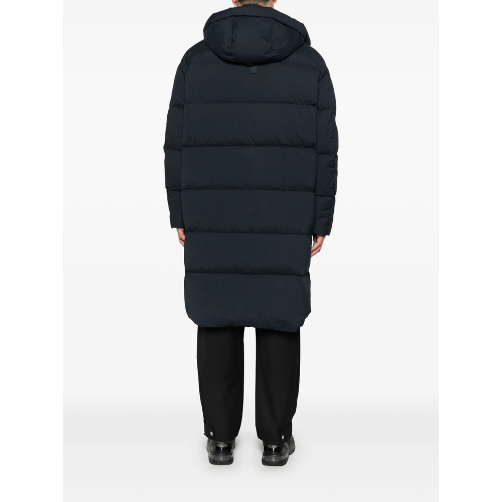 Moose Knuckles Hooded Padded Jacket In Blue