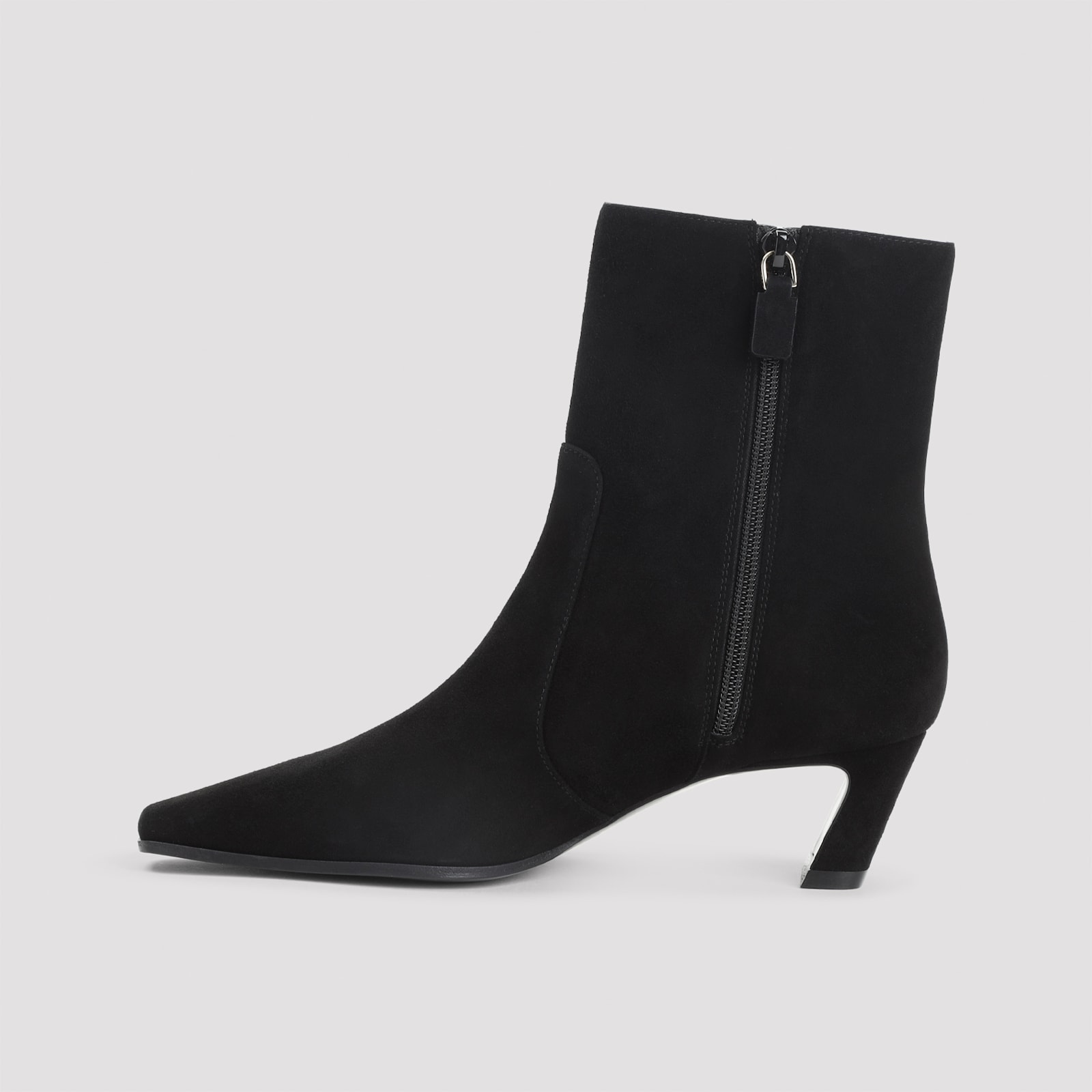 Stuart Weitzman Stassi Zip Bootie 50 In Black