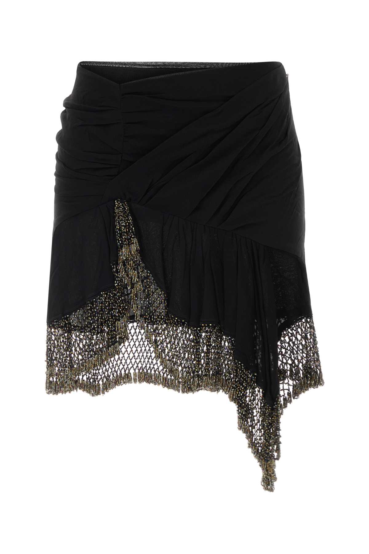 Isabel Marant Black Silk Enaya Skirt
