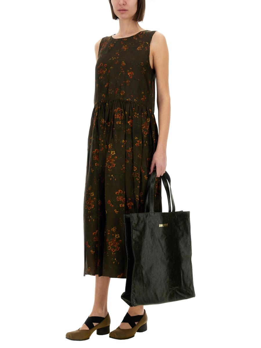 Uma Wang Ardal Dress Woman Tobacco In Green