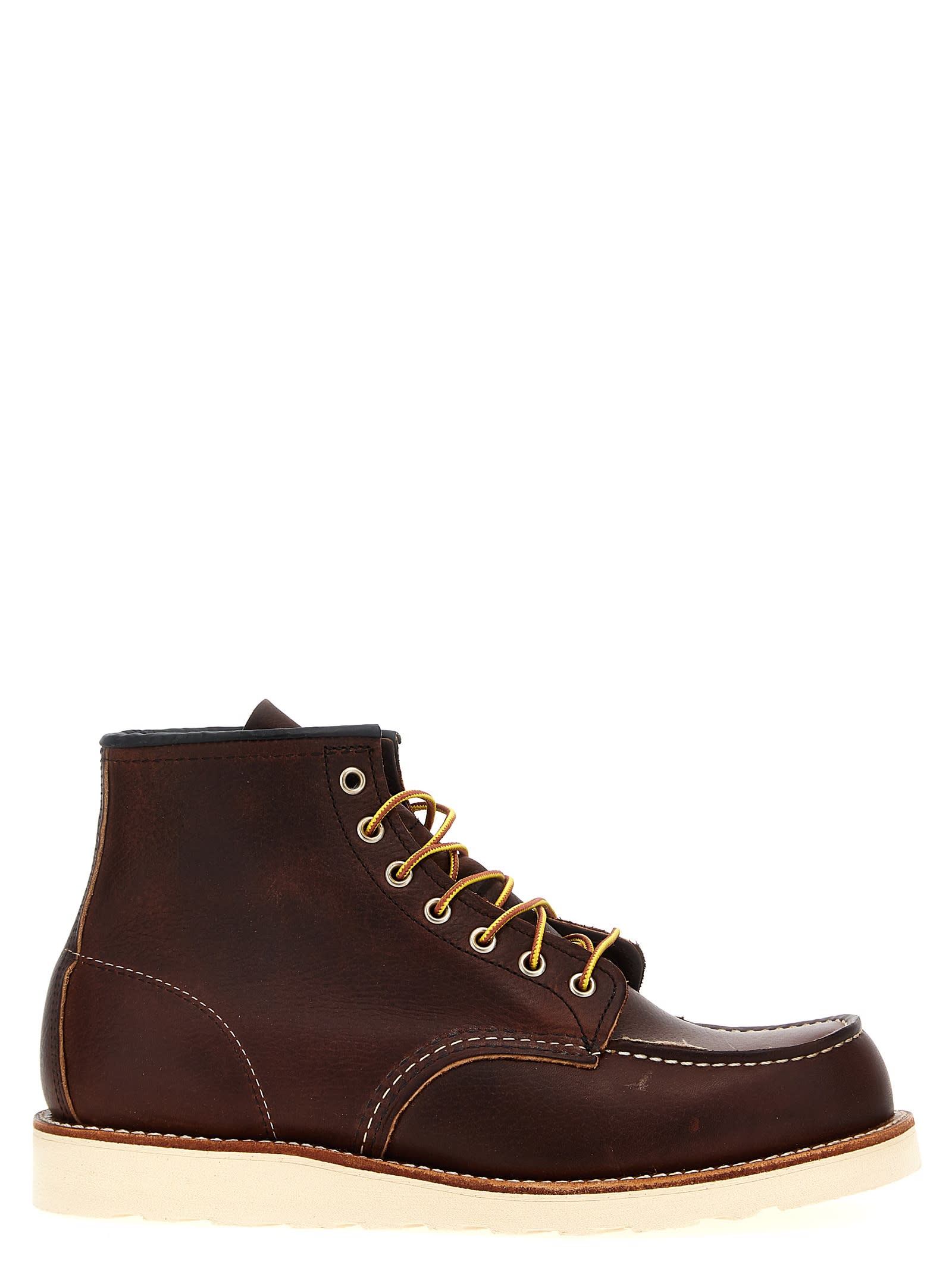 Shop Red Wing Classic Moc Ankle Boots In Brown