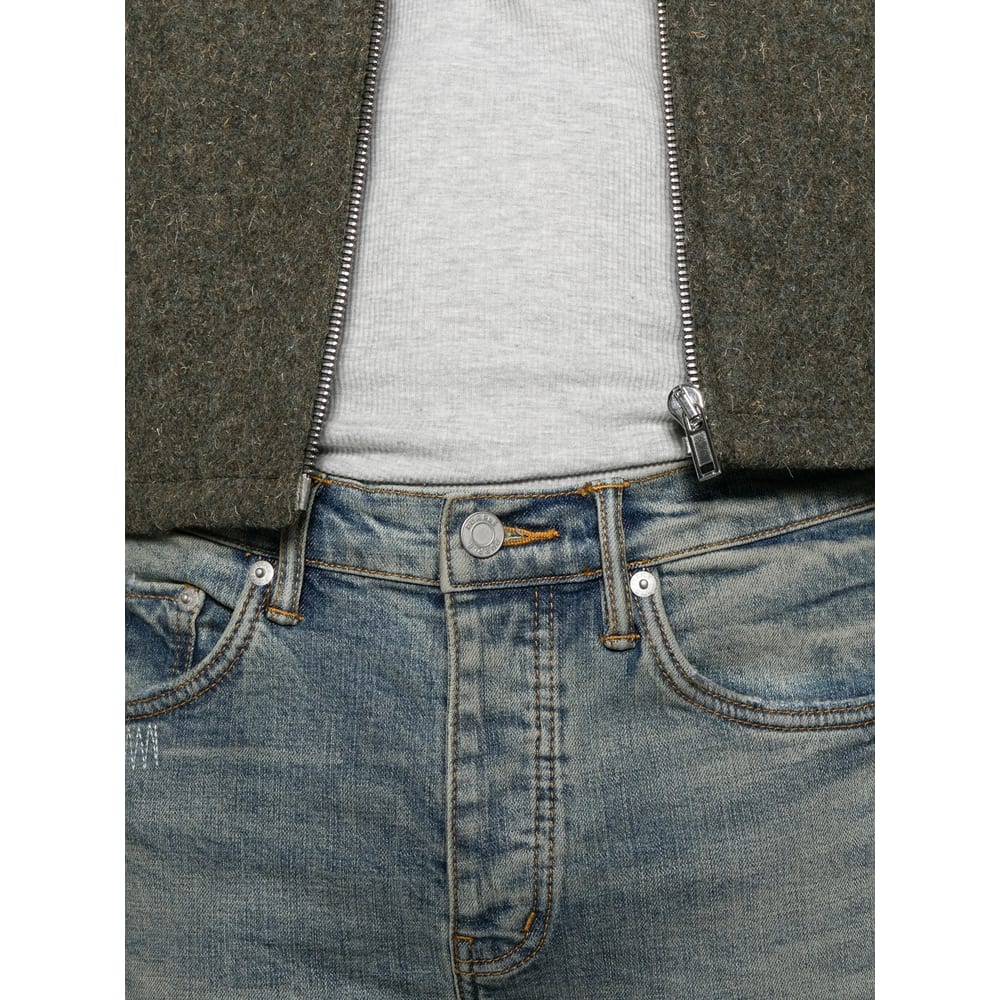 Purple Brand Pants With Worn Details In Blue